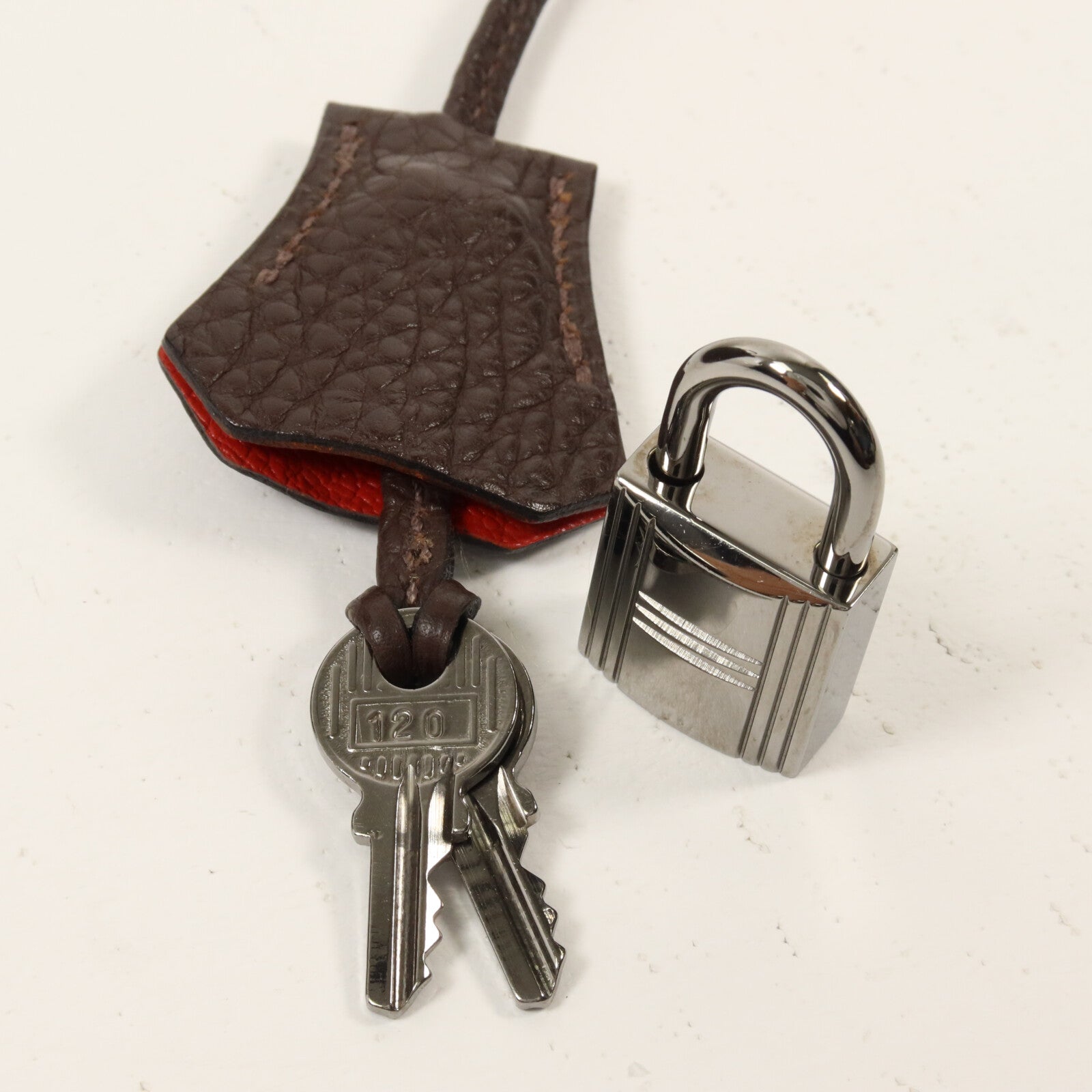 HERMES Togo皮革Birkin 30手挽袋Chocolat/Rouge Venitien