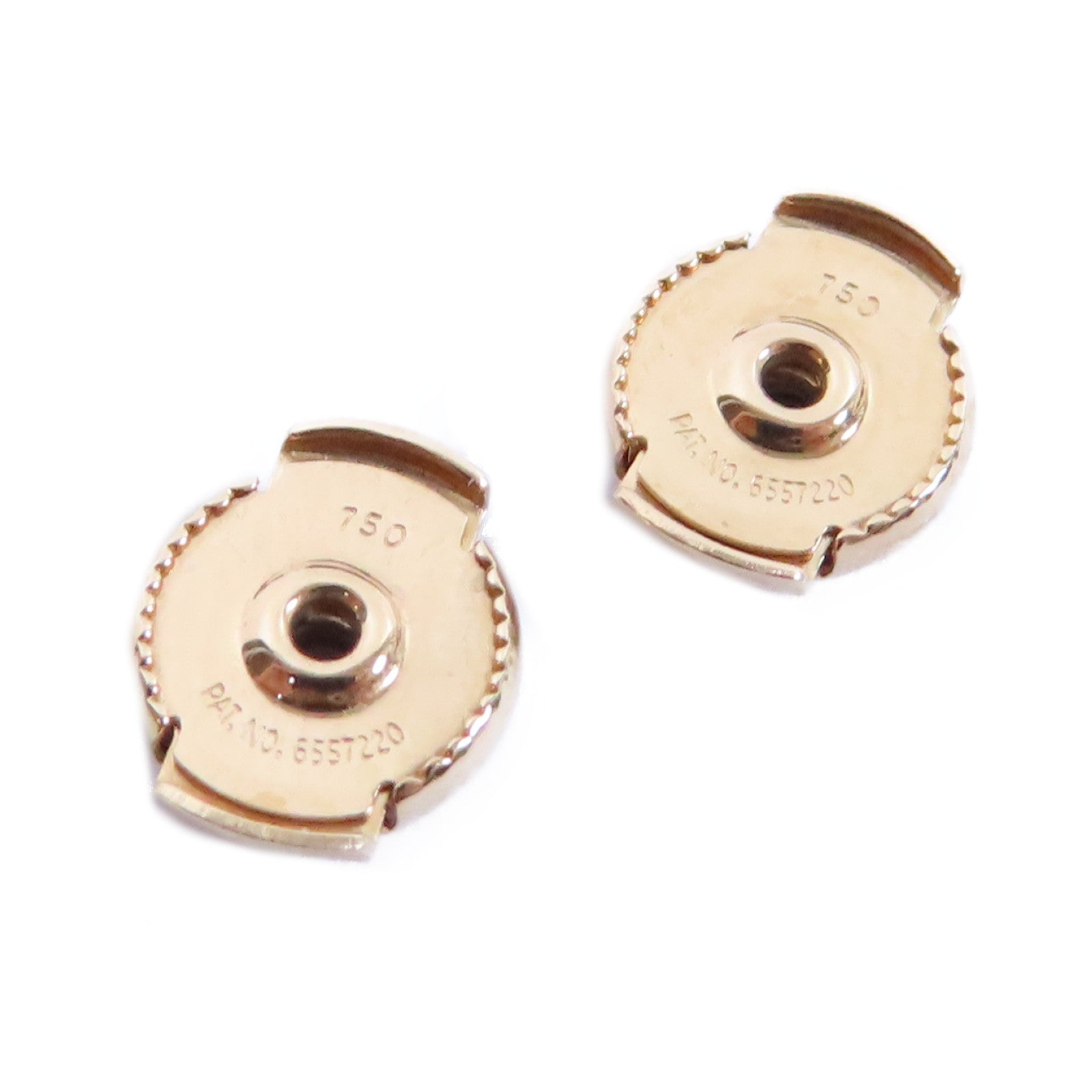 HERMES **18K玫瑰金Boutons D'Oreilles 0.85ct鑽石耳環