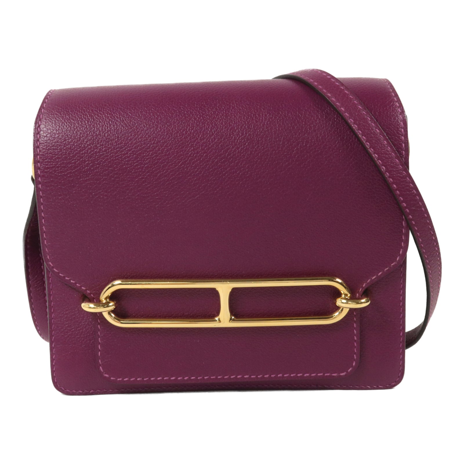 HERMES Evercolor皮革Roulis Mini肩背袋Anemone