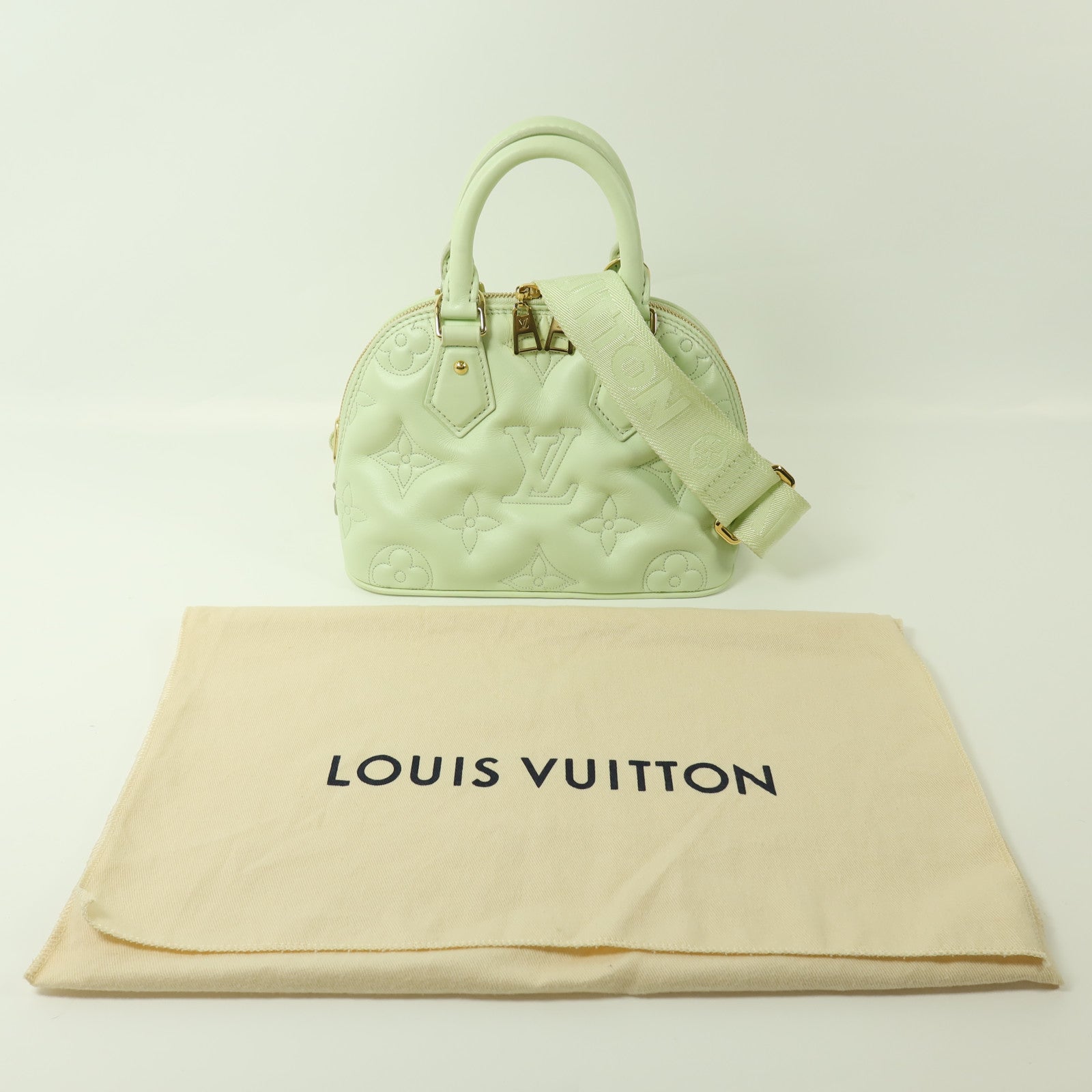 LOUIS VUITTON Bubblegram Alma BB金扣手挽肩背兩用袋