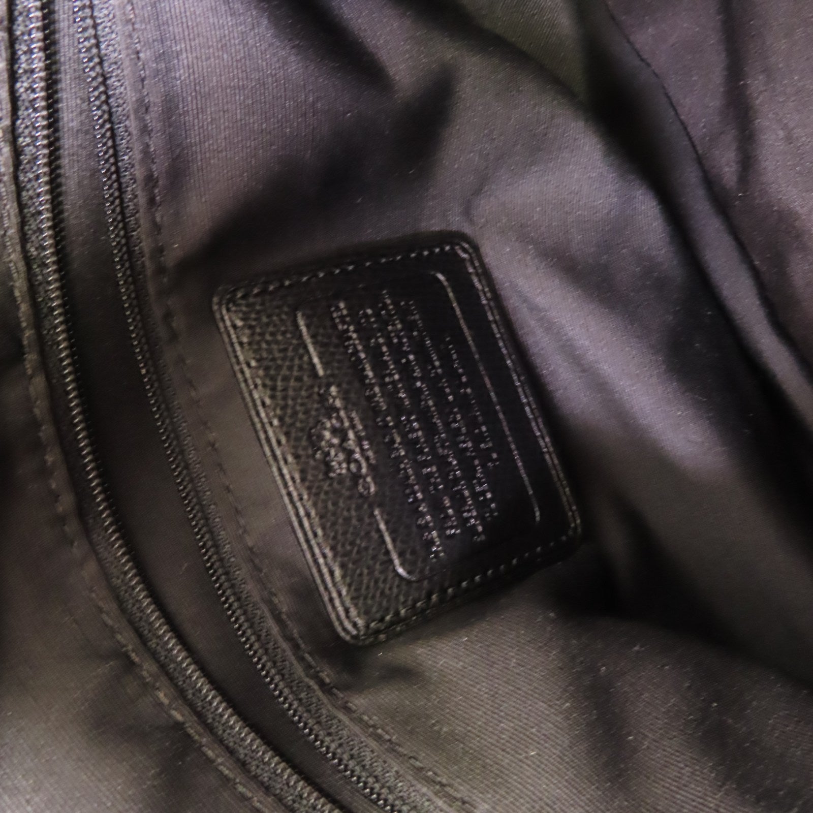 COACH 塗層帆布2Way Shoulder Bag金扣手挽肩背兩用袋啡色/黑色