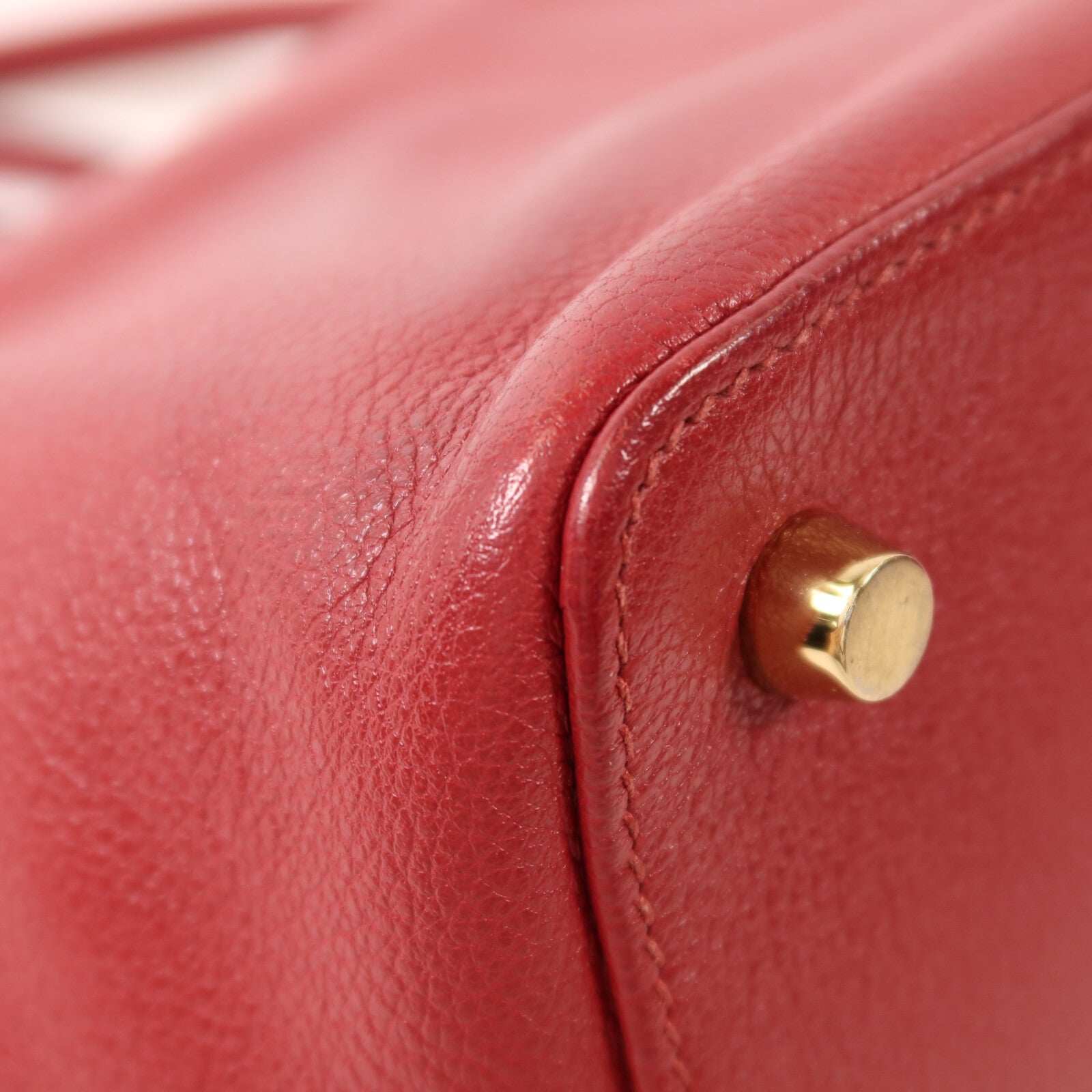 HERMES Evercolor皮革Tool Box 20金扣手挽肩背兩用袋Rouge Grenade