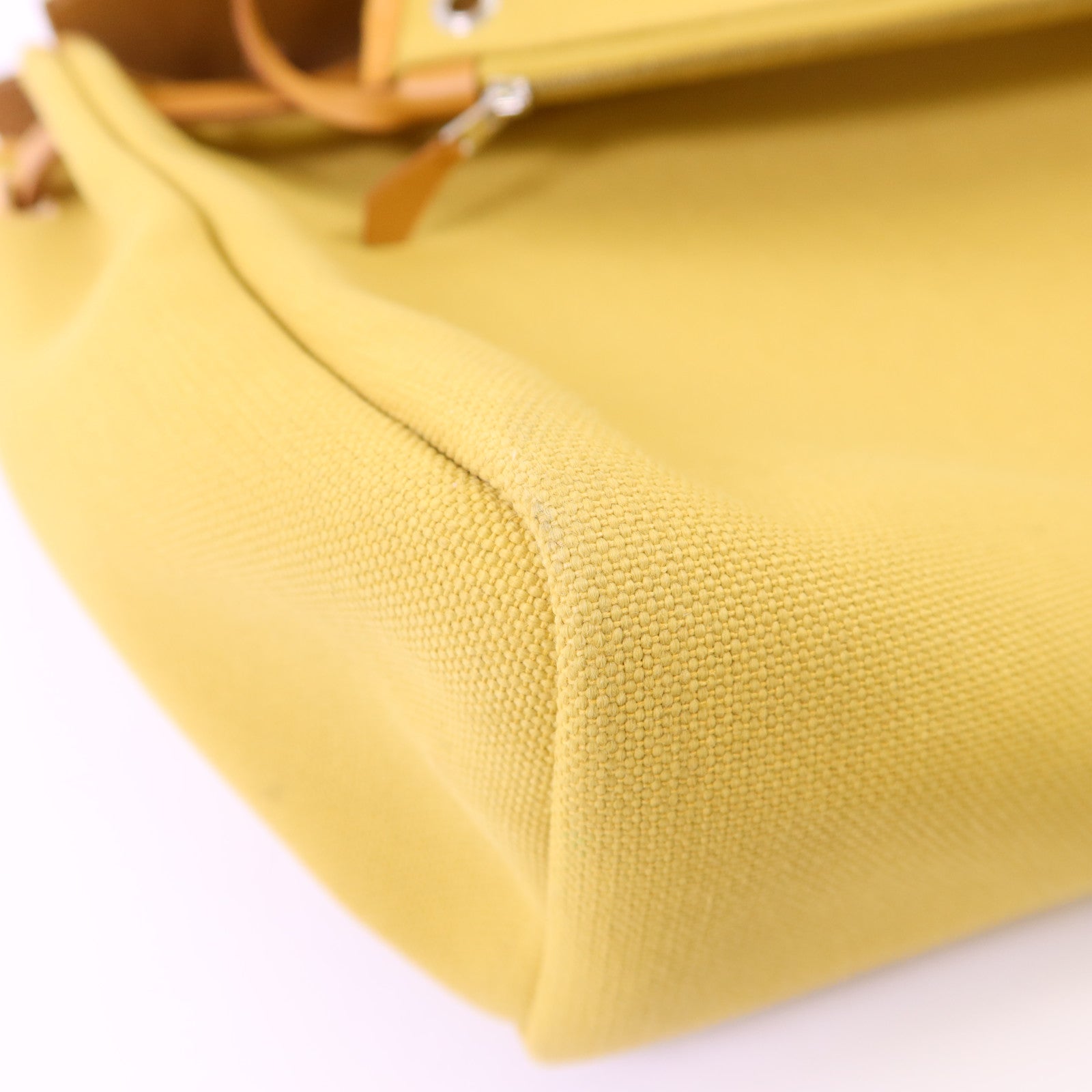 HERMES 帆布Herbag PM銀扣手挽肩背兩用袋Soleil