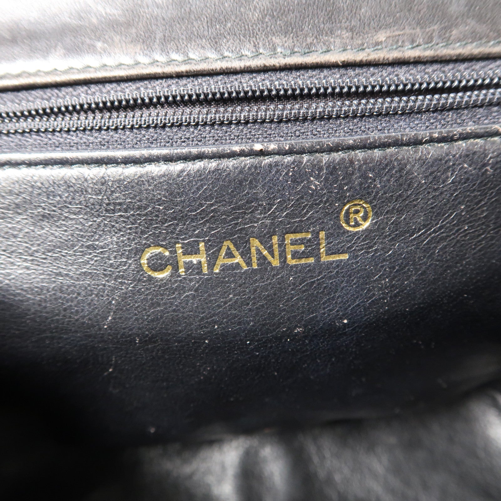 CHANEL 【激減優惠】菱格羊皮皮革Chanel Vintage金扣鏈帶肩背袋黑色