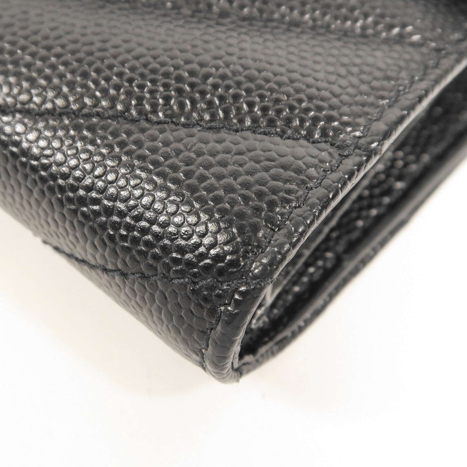 SAINT LAURENT 牛皮皮革Wallet銀扣錢包