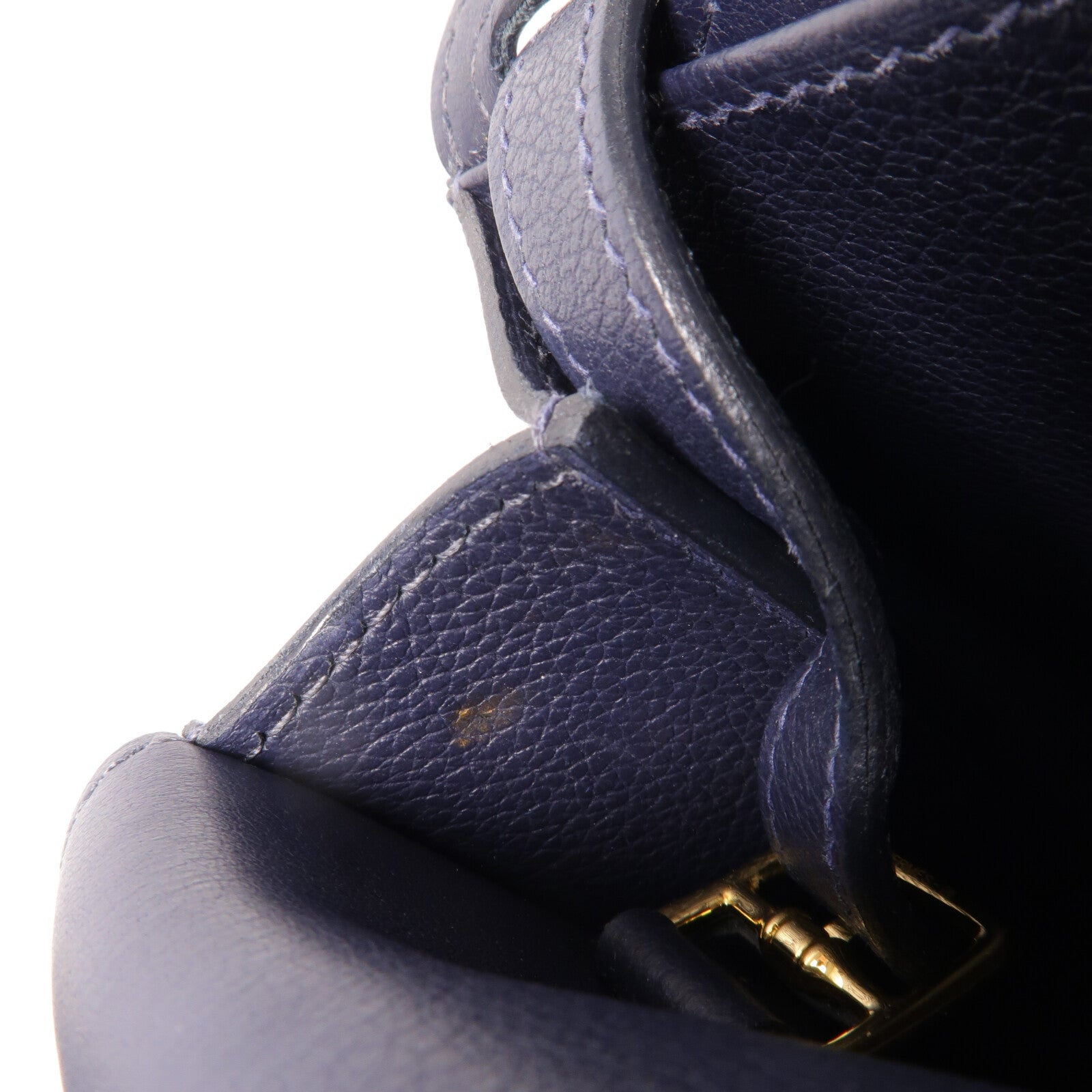 HERMES Evercolor皮革Halzan 25手挽肩背兩用袋Bleu Nuit