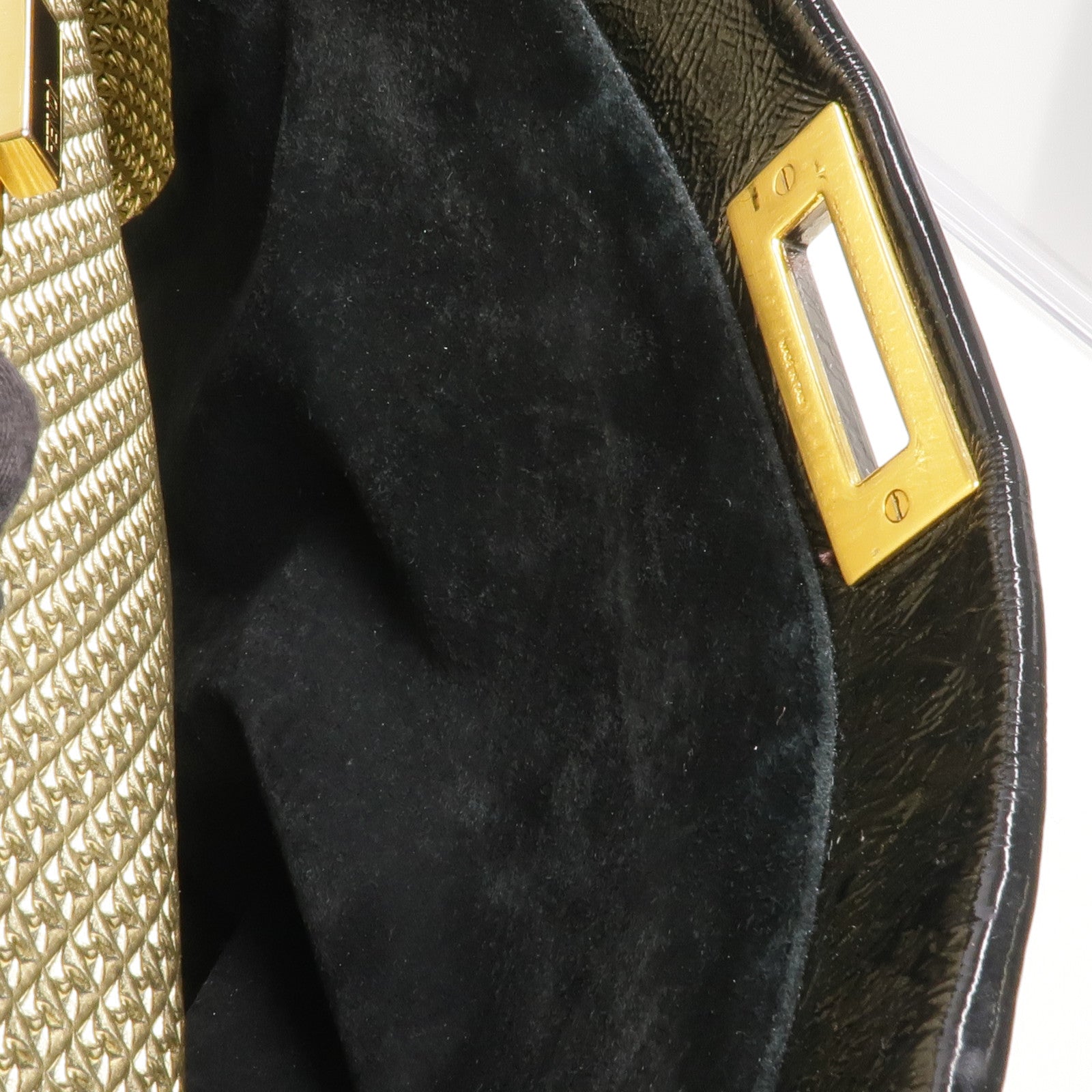 FENDI 漆皮皮革Peekaboo Satchel Bag手挽肩背兩用袋