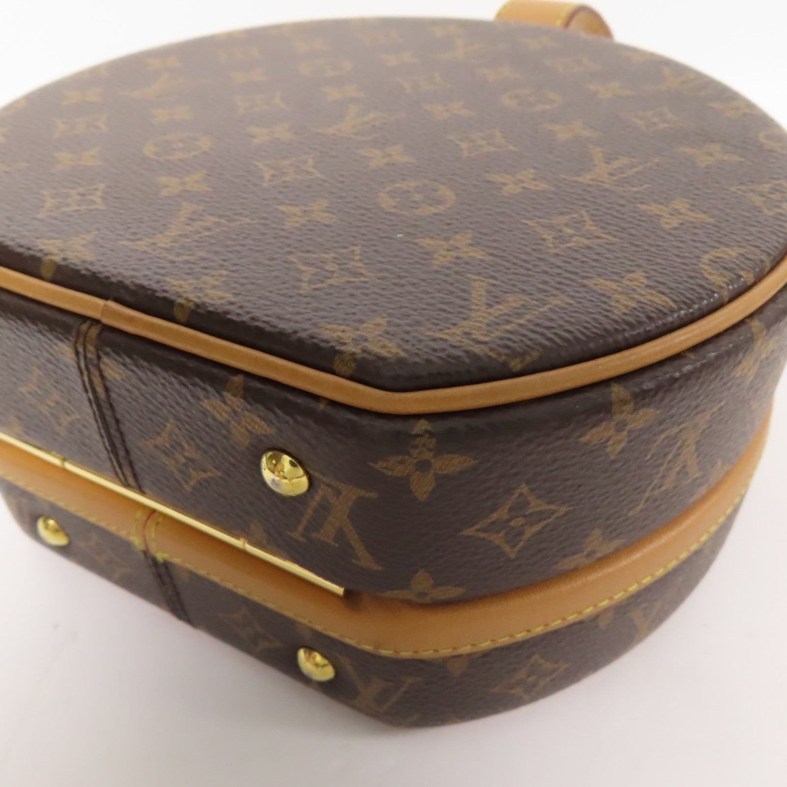 LOUIS VUITTON Monogram Petite Boite Chapeau金扣手挽肩背兩用袋