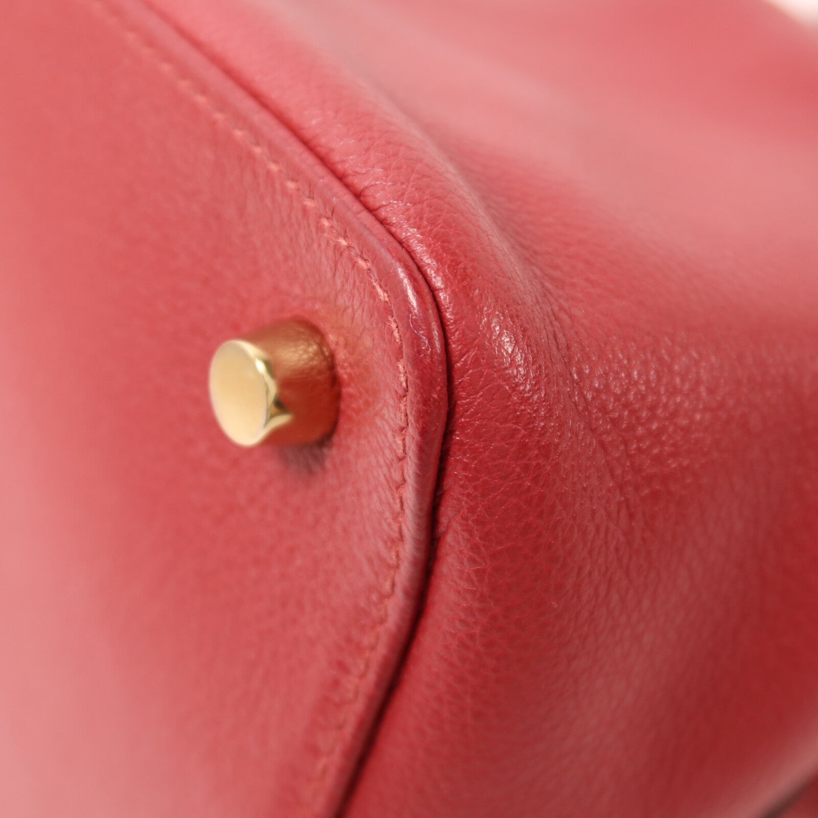 HERMES Evercolor皮革Tool Box 20金扣手挽肩背兩用袋Rouge Grenade