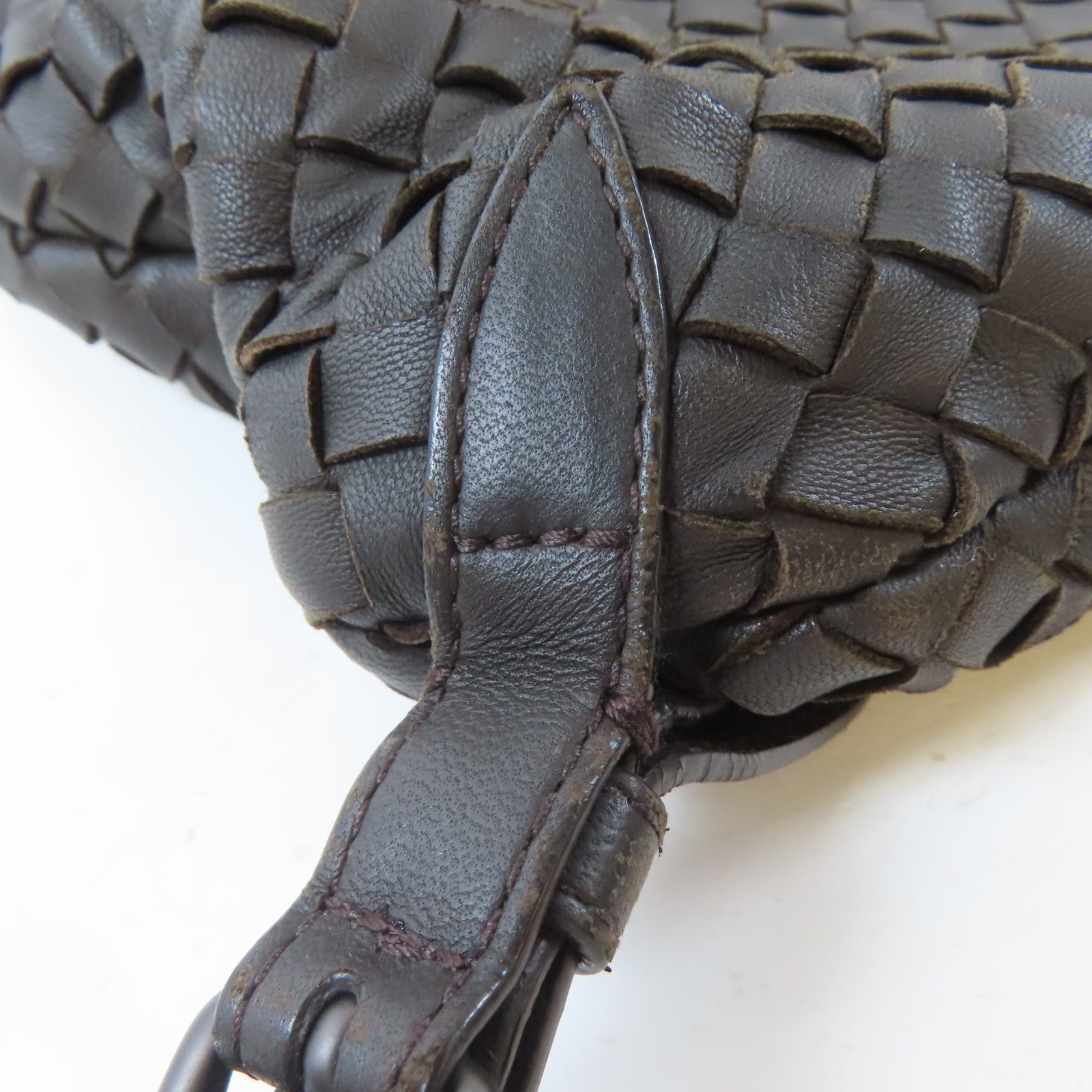 BOTTEGA VENETA 皮革Intrecciato Backpack背包啡色