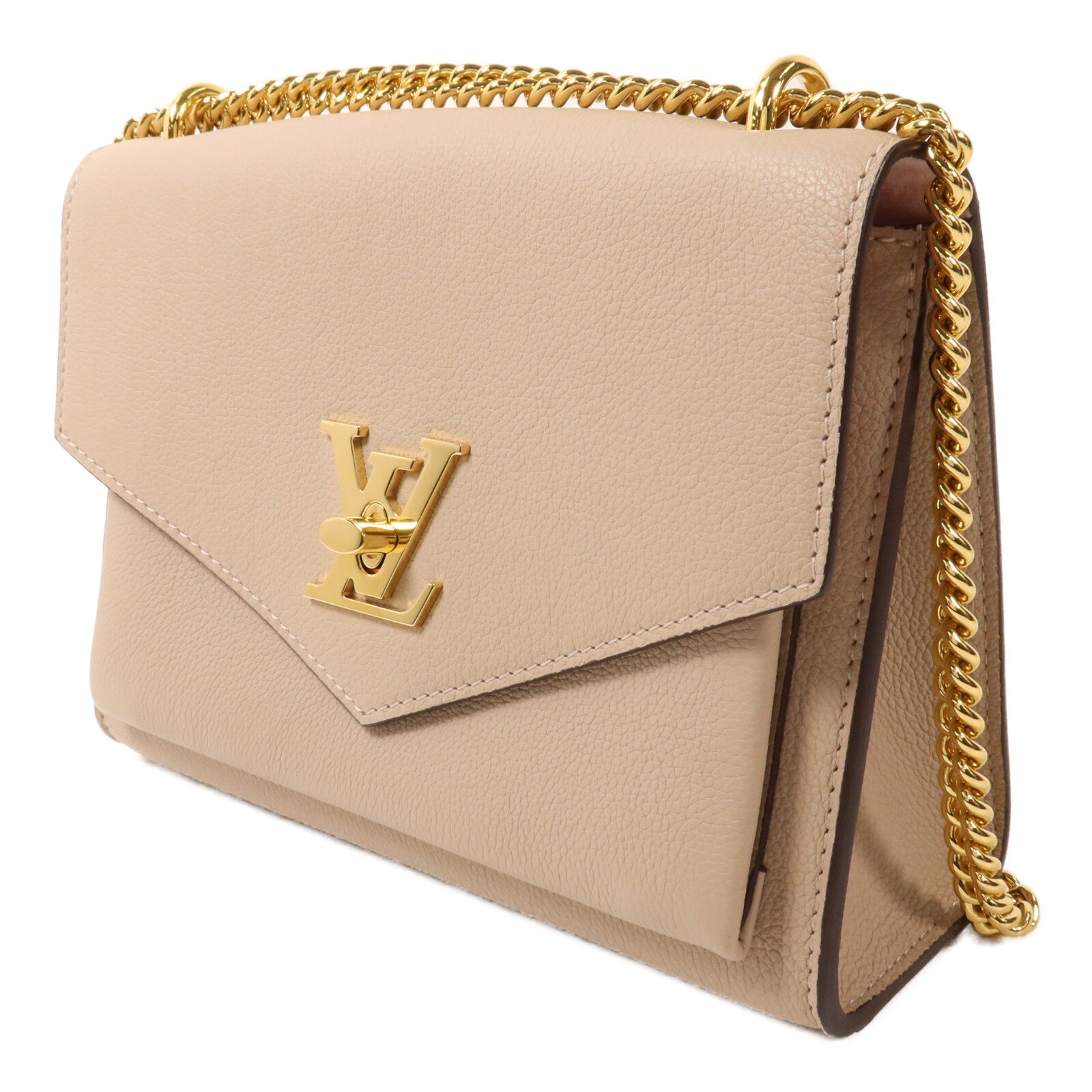 LOUIS VUITTON 牛皮皮革Mylockme Chain Bag鏈帶肩背袋