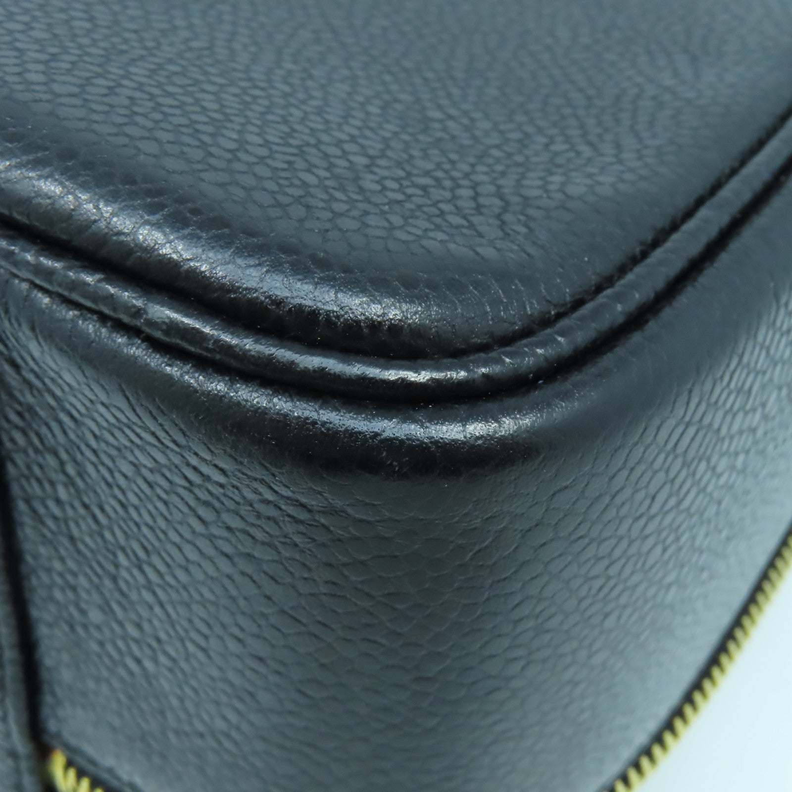 CHANEL 【激減優惠】Caviar皮革2 Way Shoulder金扣手挽肩背兩用袋黑色