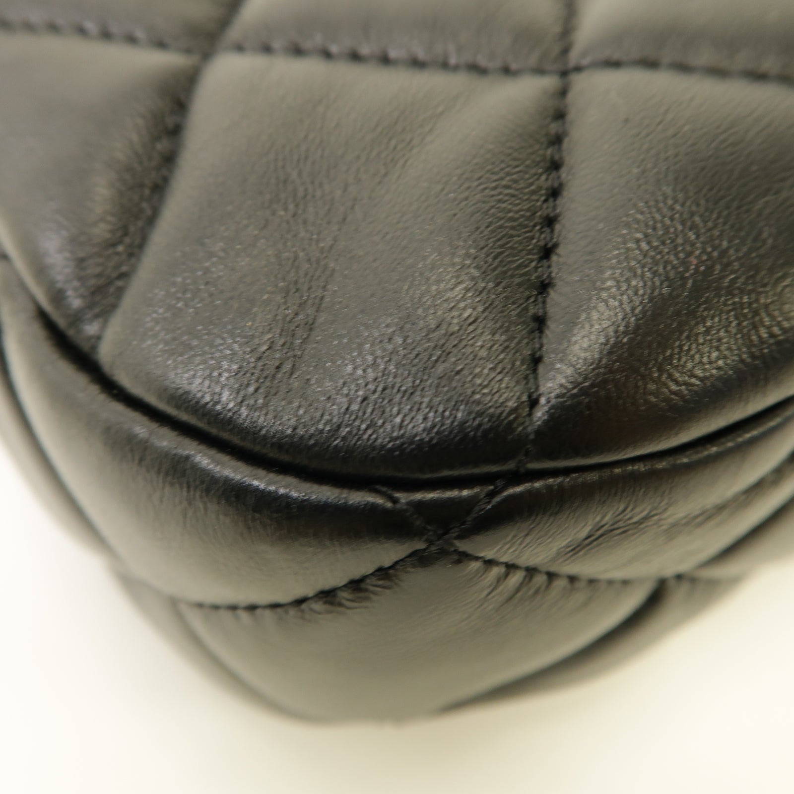 CHANEL 【激減優惠】菱格羊皮皮革Chain Shoulder Bag金扣手挽肩背兩用袋黑色