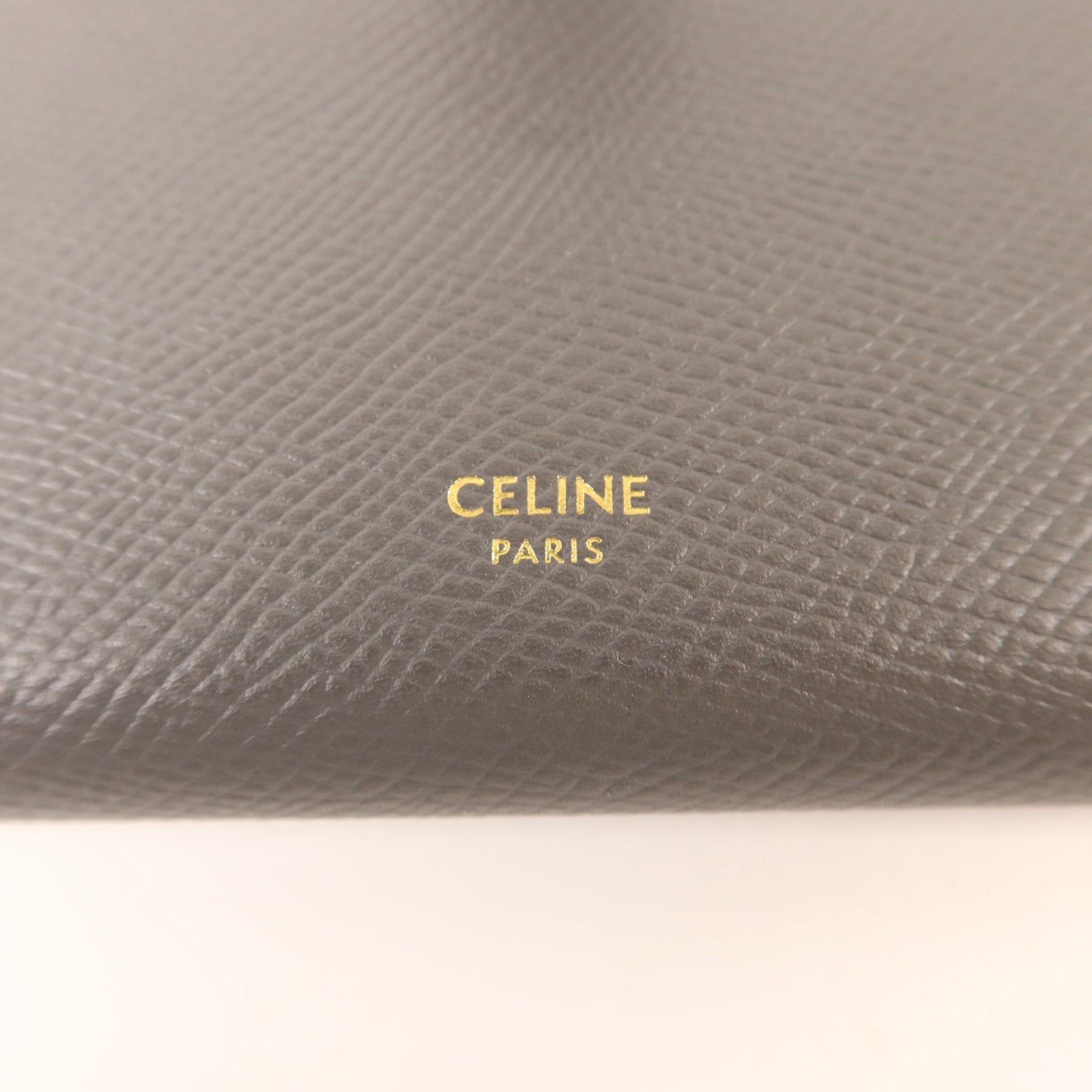 CELINE 牛皮皮革Medium Strap Wallet金扣錢包