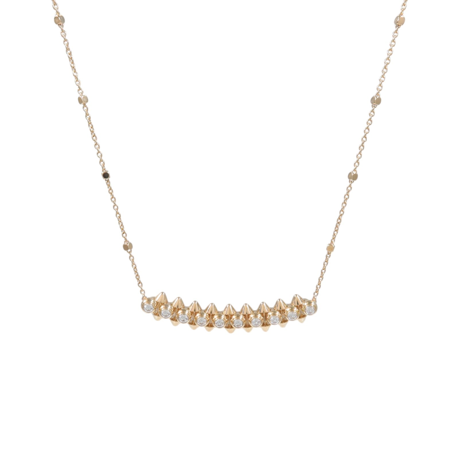 CARTIER 18K玫瑰金Clash De Cartier鑽石項鍊