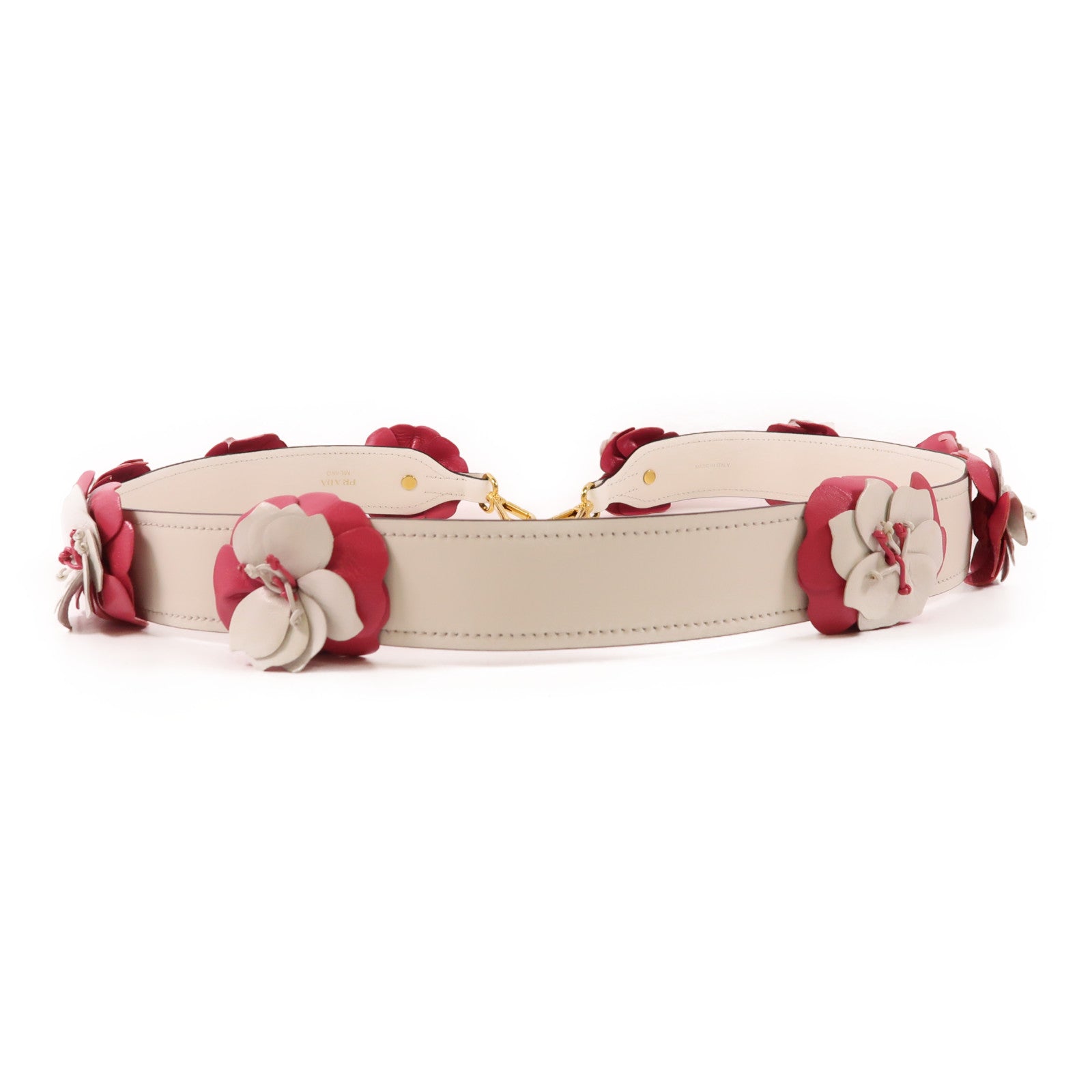 PRADA 【激減優惠】皮革Strap金扣肩背帶