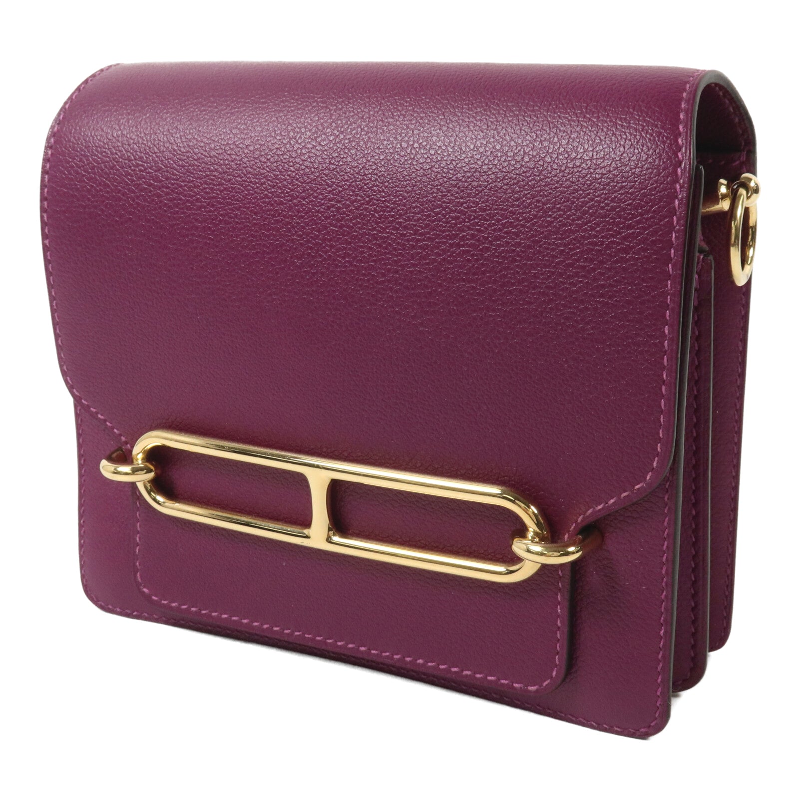 HERMES Evercolor皮革Roulis Mini肩背袋Anemone