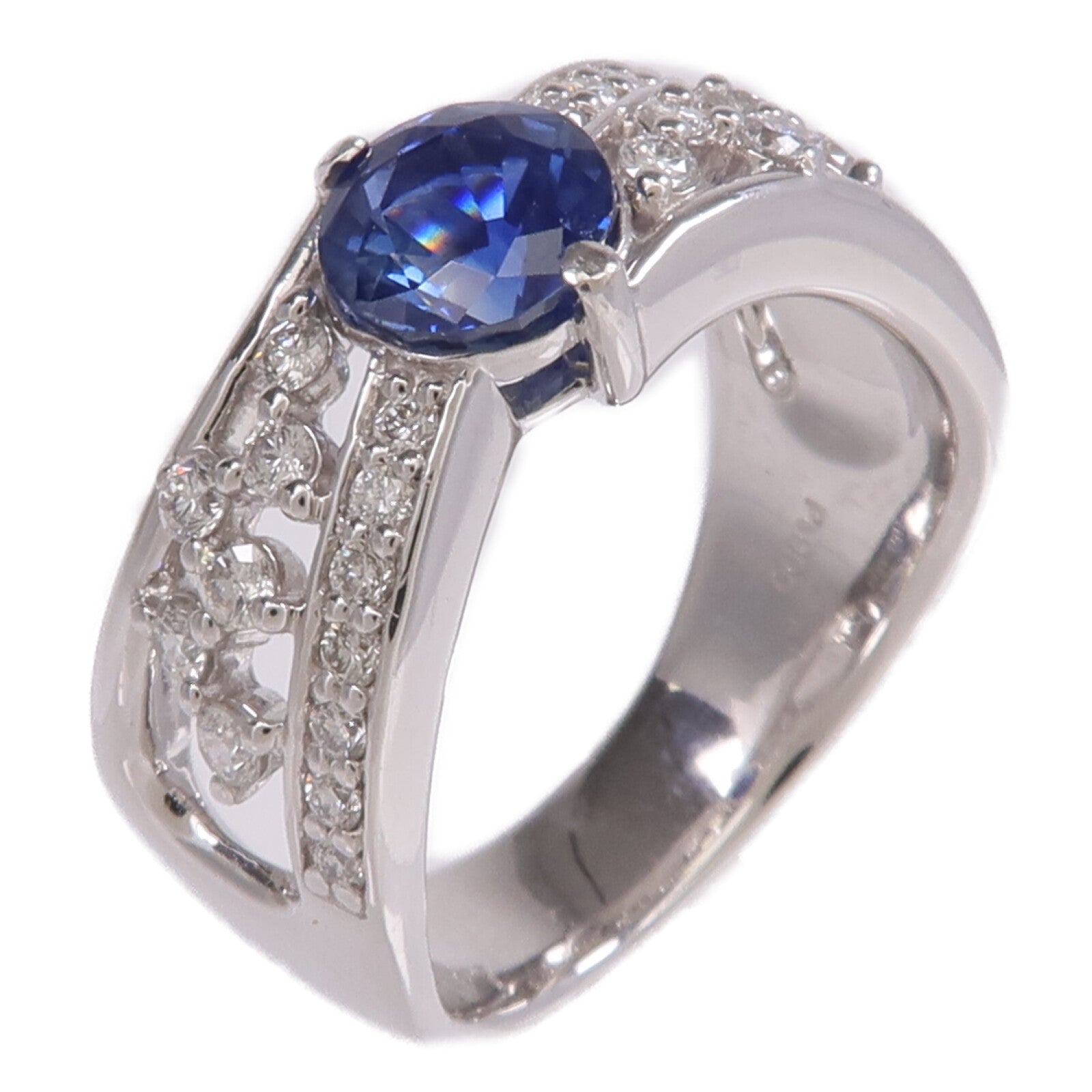 JEWELRY PT900鉑金Ring藍寶石/鑽石戒指