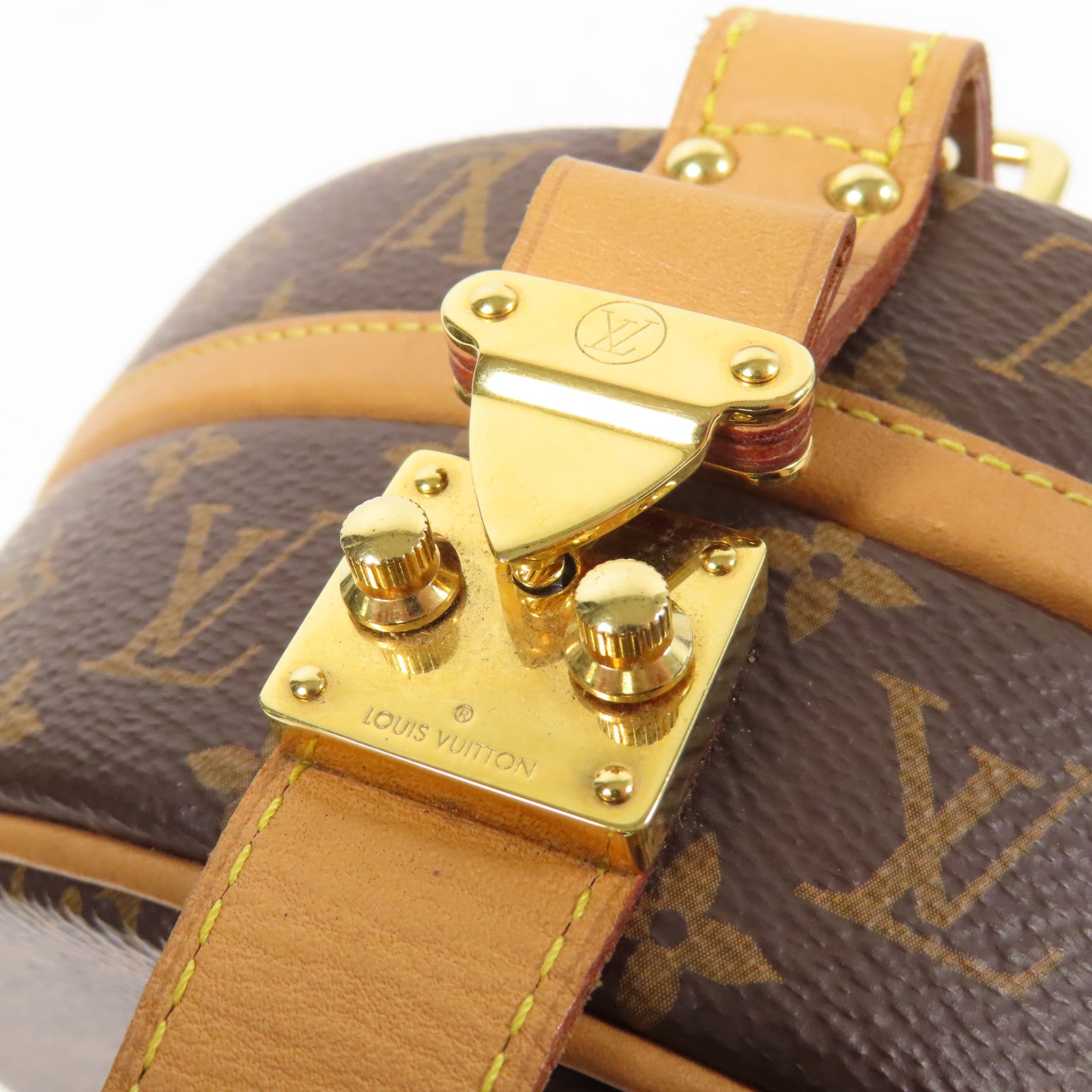 LOUIS VUITTON Monogram Petite Boite Chapeau金扣手挽肩背兩用袋