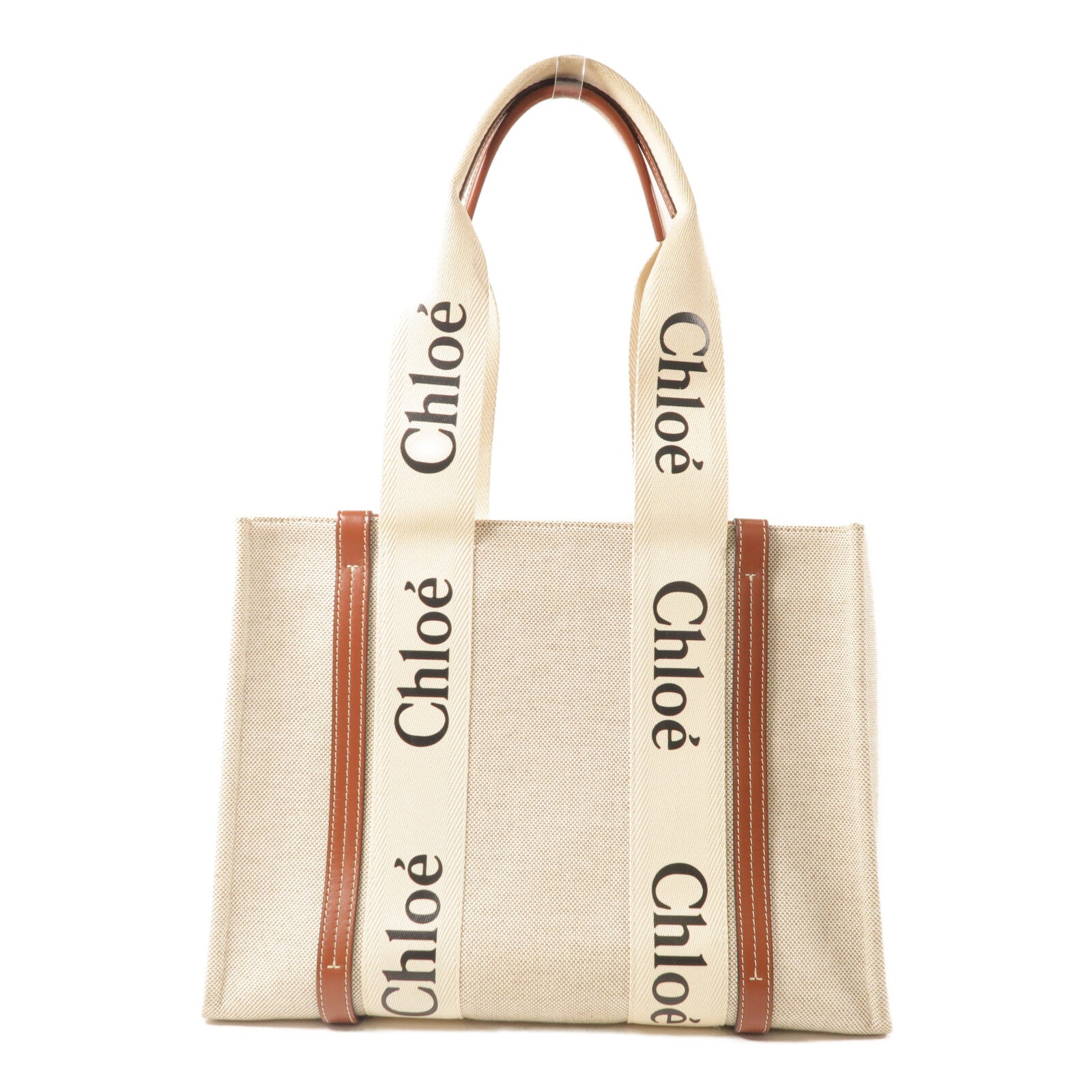 Chloe 帆布Woody Tote Medium手挽袋