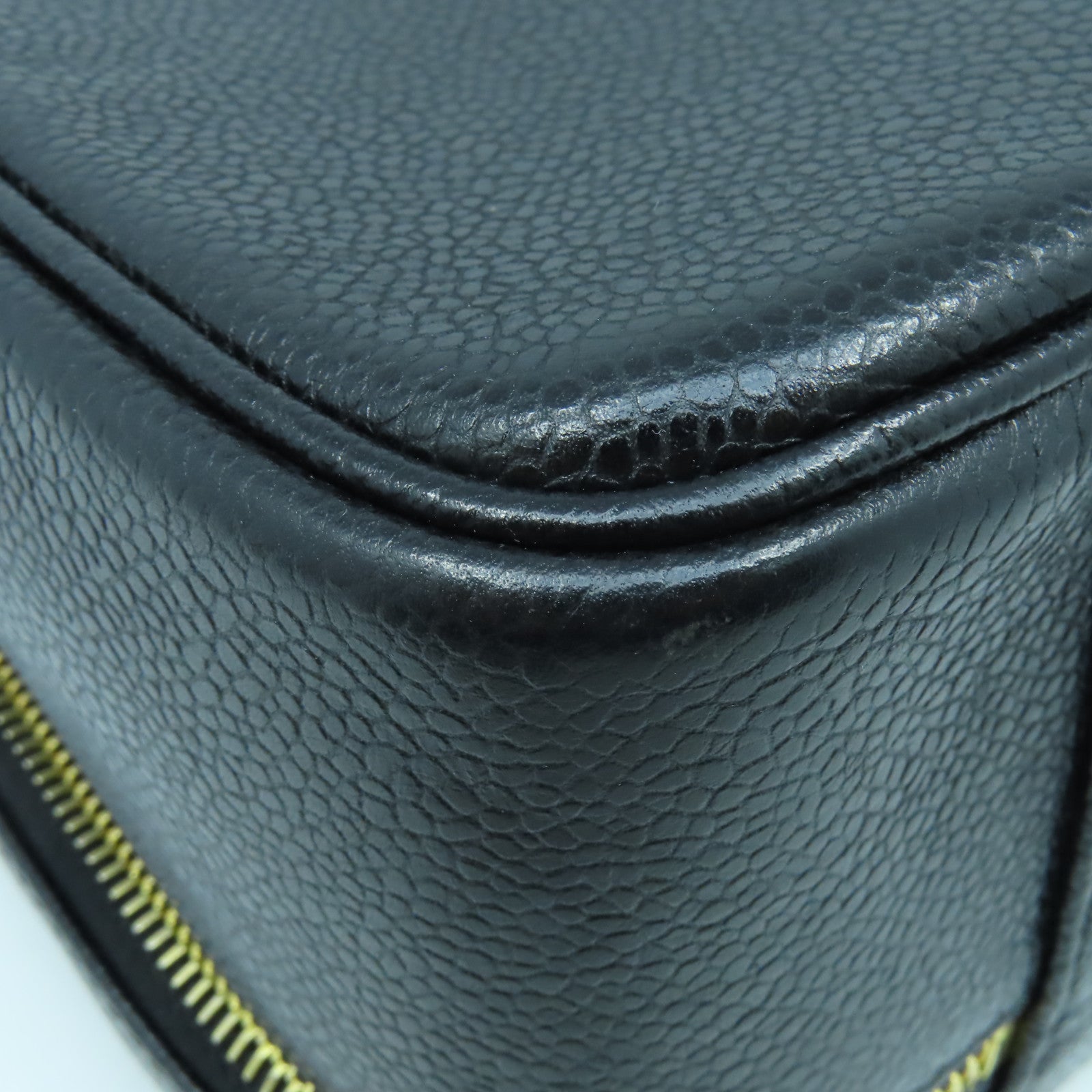 CHANEL 【激減優惠】Caviar皮革2 Way Shoulder金扣手挽肩背兩用袋黑色