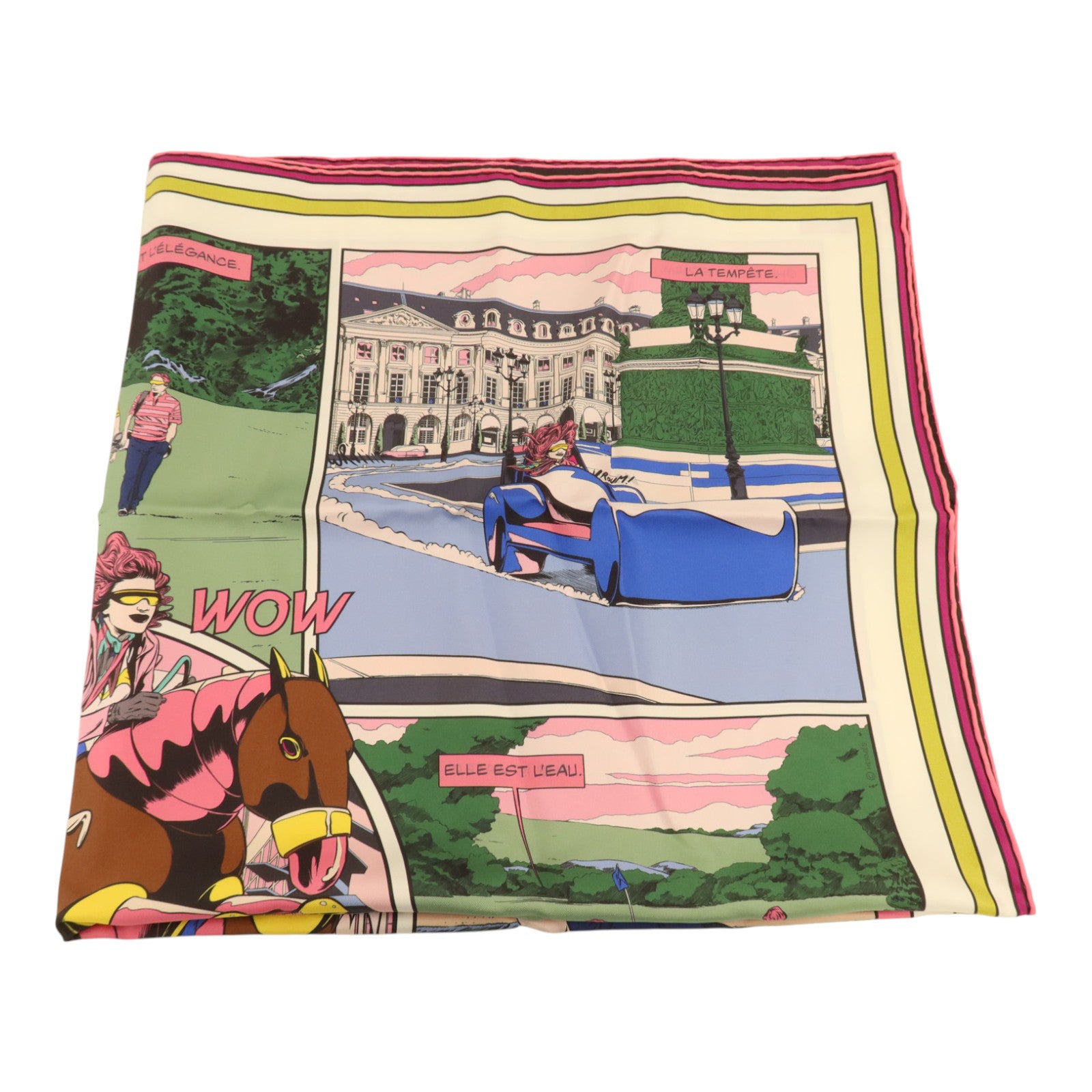 HERMES 絲質Scarf 90x90cm絲巾