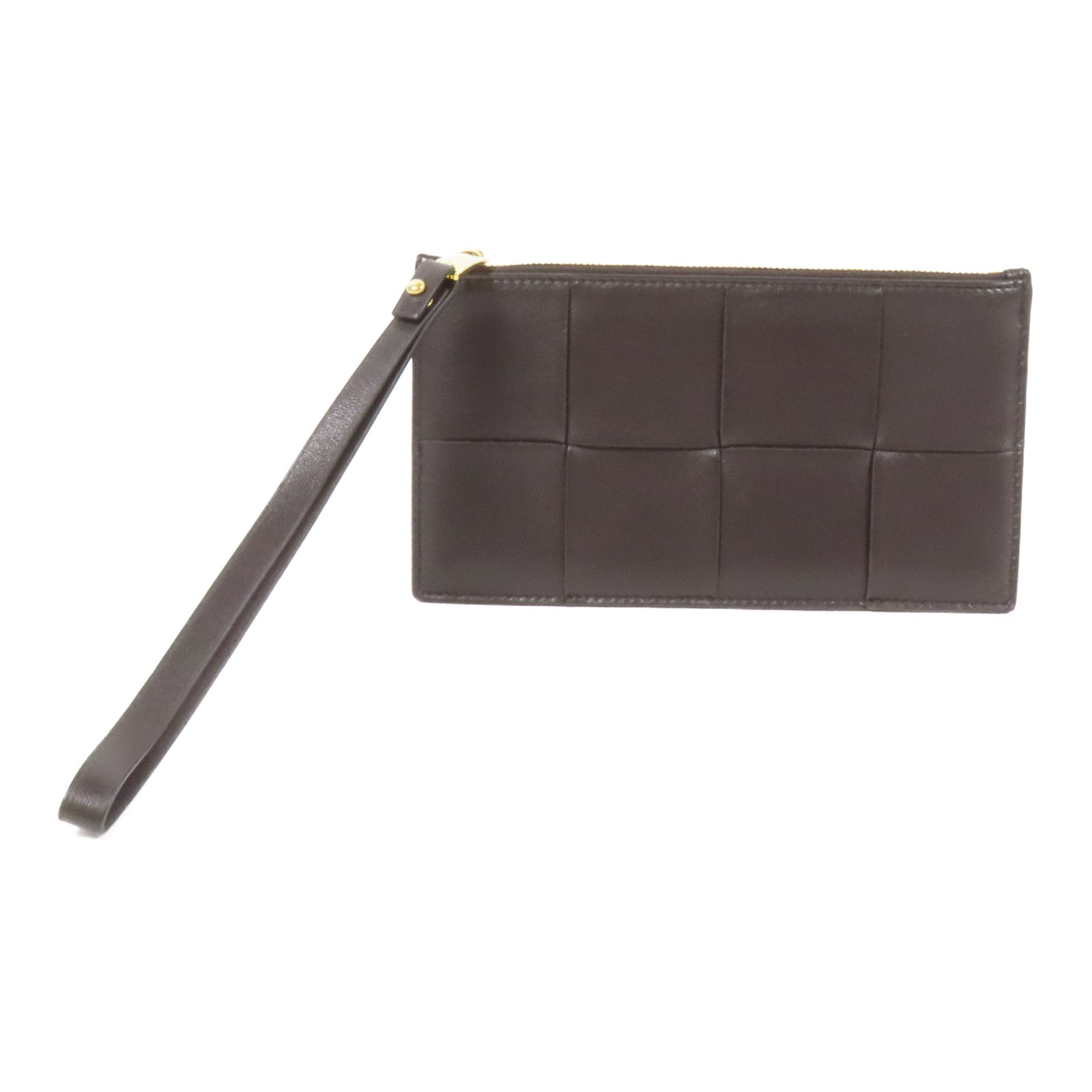 BOTTEGA VENETA 【激減優惠】牛皮皮革Pouch wallet金扣手拿包