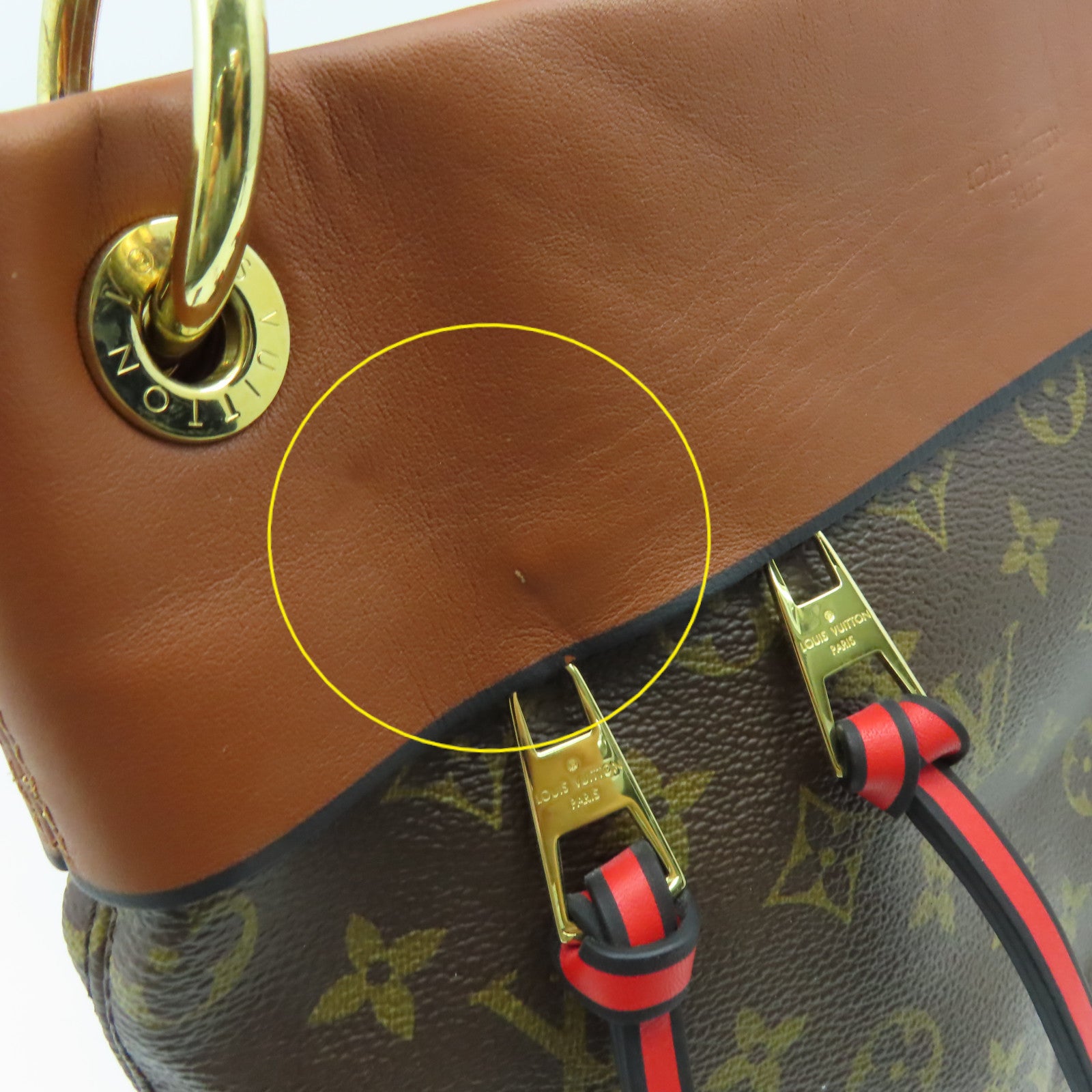 LOUIS VUITTON Monogram Tuileries Besace 2Way Shoulder Bag金扣手挽肩背兩用袋啡色/紅色