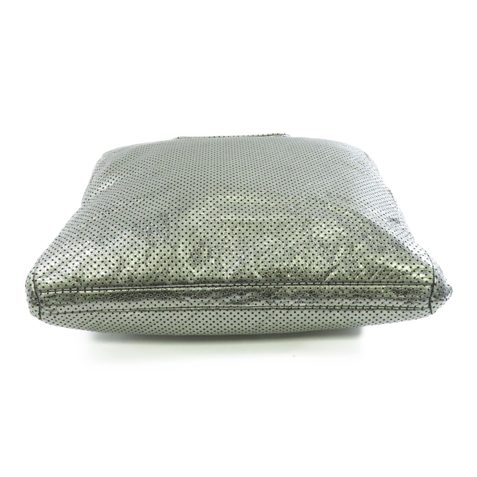 CHANEL 【激減優惠】牛皮皮革Chain Shoulder Bag金扣/銀扣鏈帶肩背袋綠色