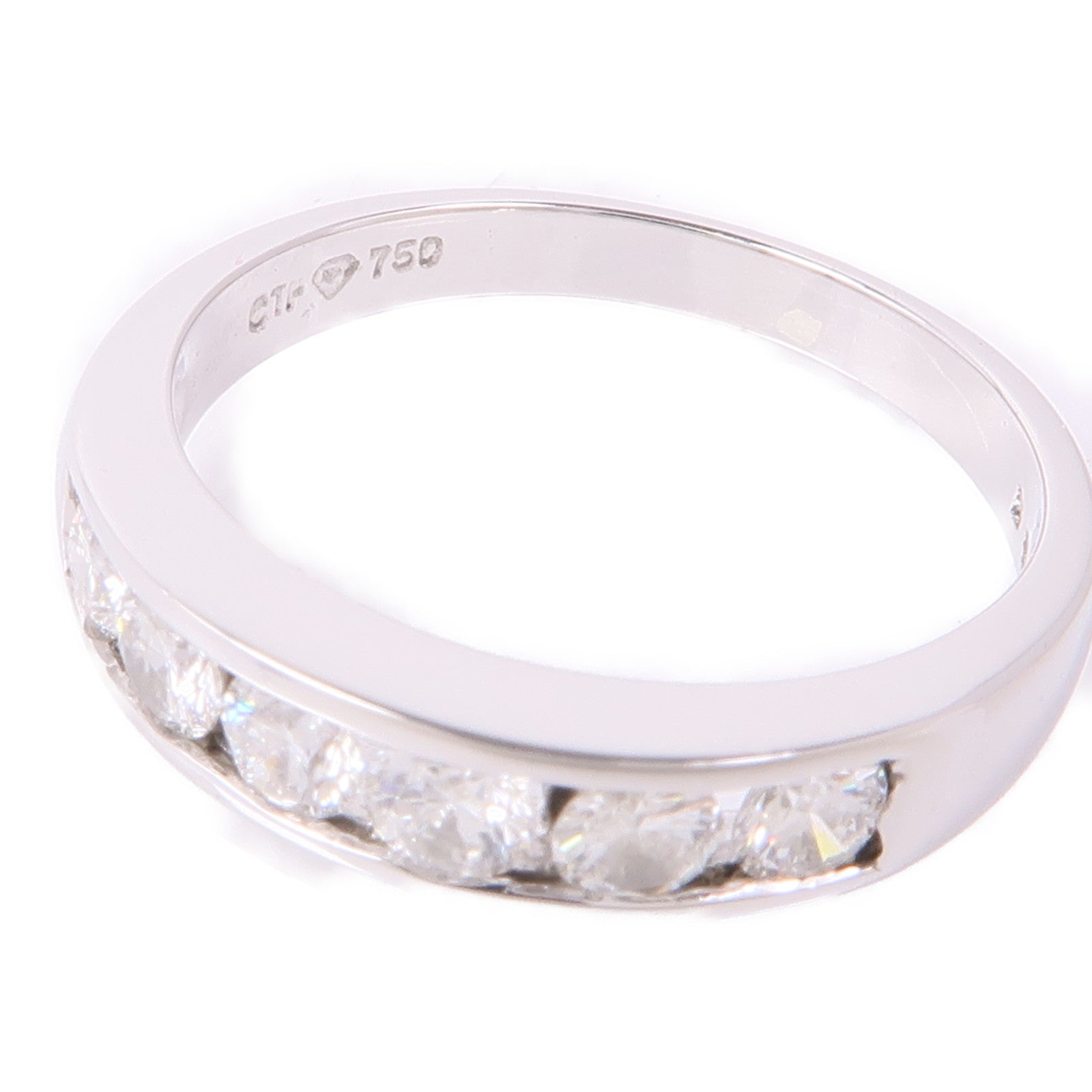 JEWELRY Diamond Ring 18K White Gold US#6