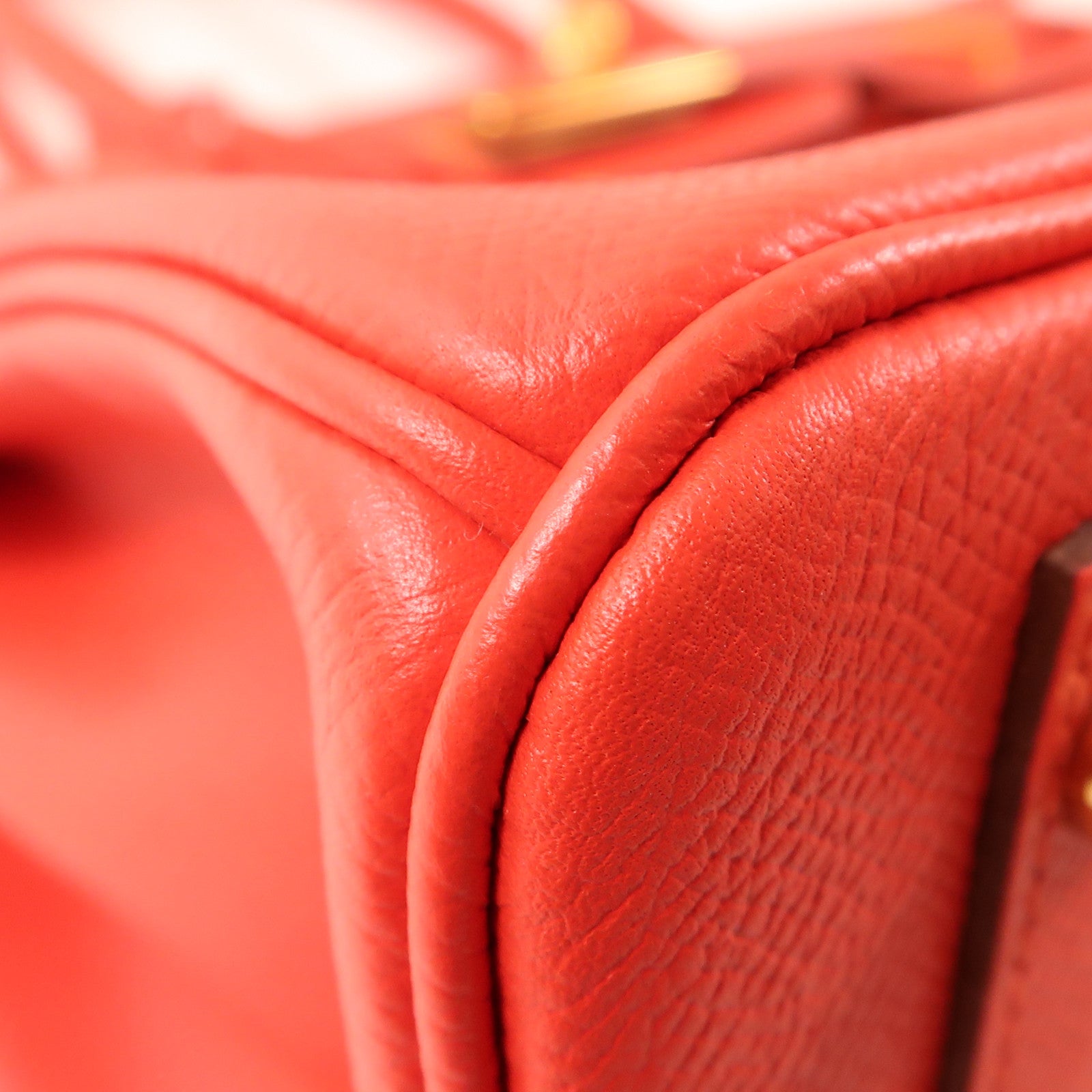 HERMES Epsom皮革Birkin 30銀扣手挽袋S5 Rouge Tomate