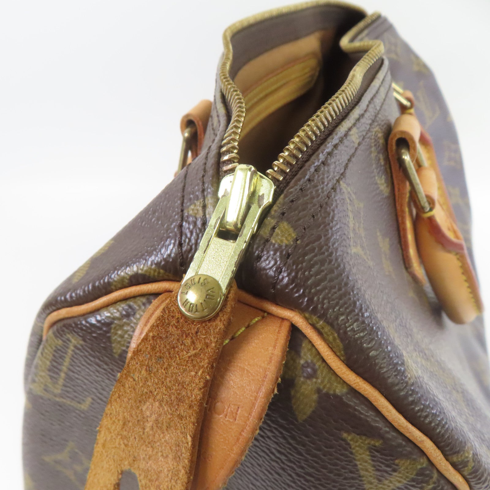 LOUIS VUITTON 【激減優惠】Monogram Speedy 30金扣手挽袋啡色