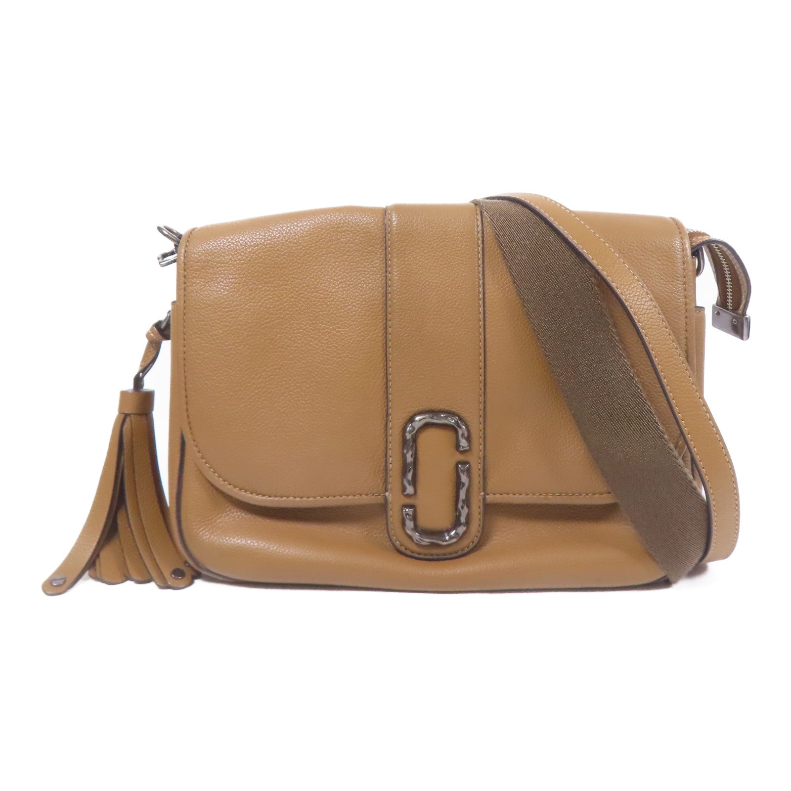 MARC JACOBS SHW Shoulder Bag Calfskin Leather Brown