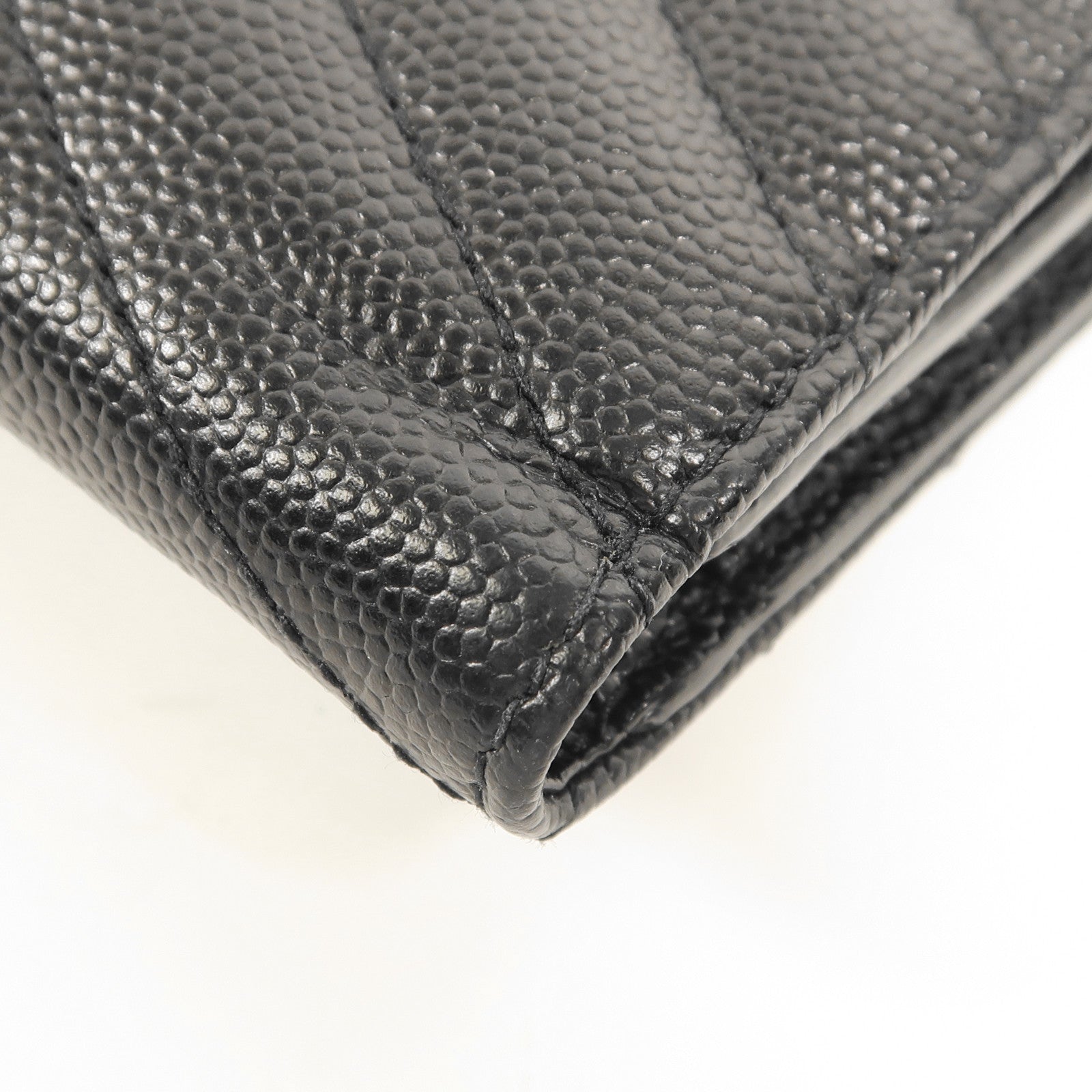 SAINT LAURENT 牛皮皮革Wallet銀扣錢包