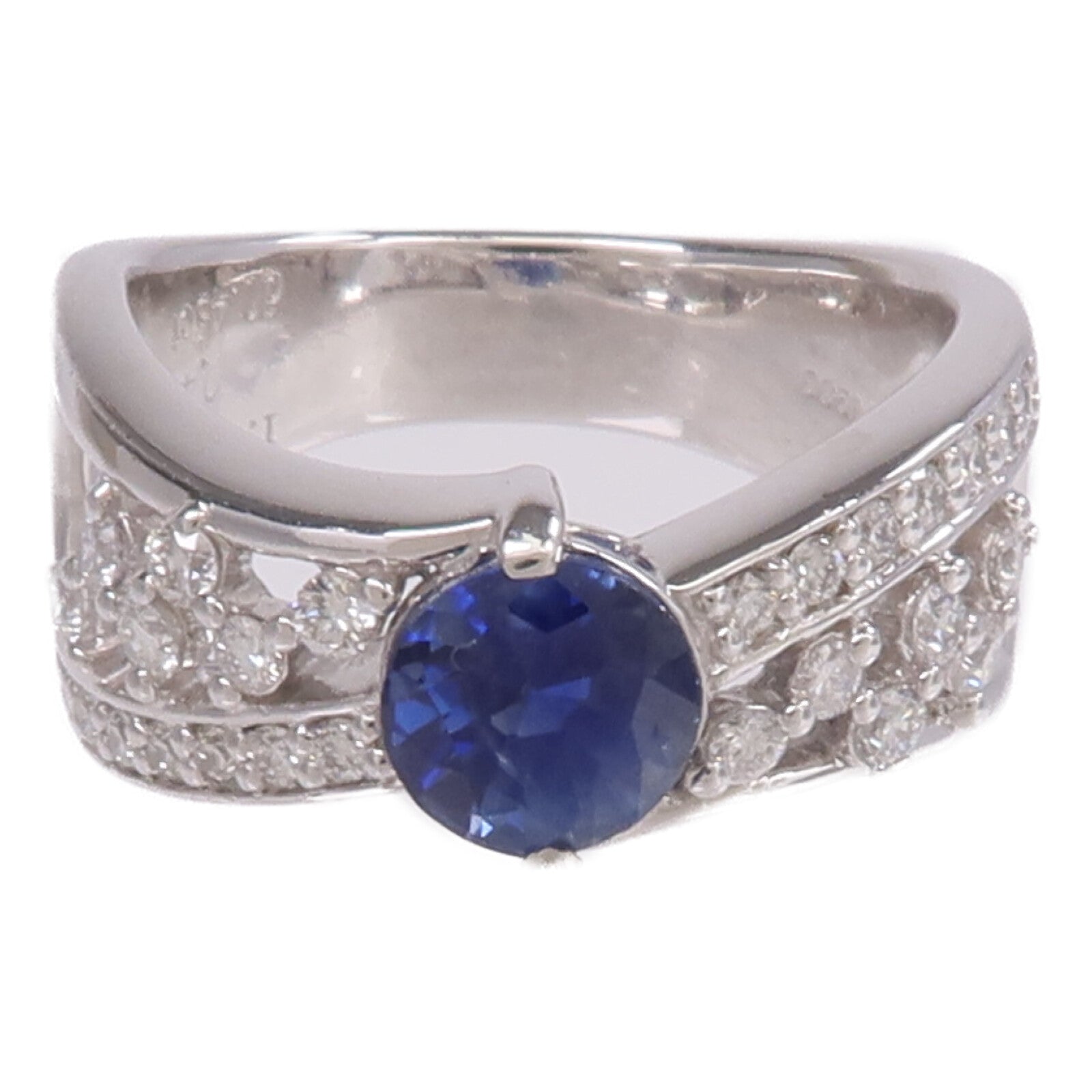 JEWELRY PT900鉑金Ring藍寶石/鑽石戒指