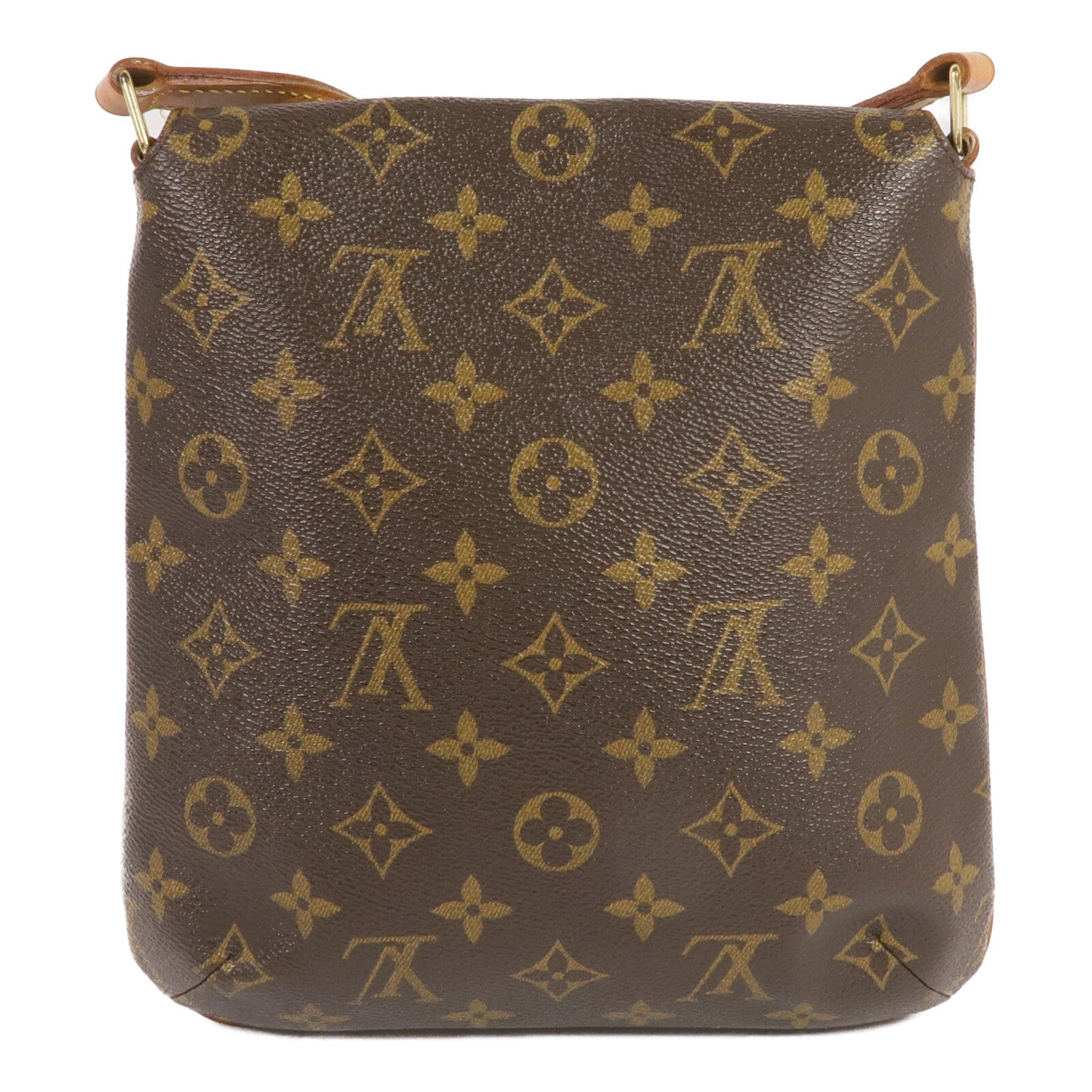 LOUIS VUITTON Monogram Musette Salsa金扣肩背袋棕色