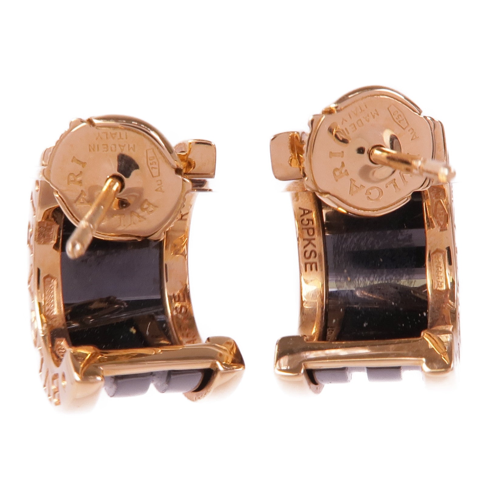 BVLGARI 18K玫瑰金/陶瓷B.zero1耳環