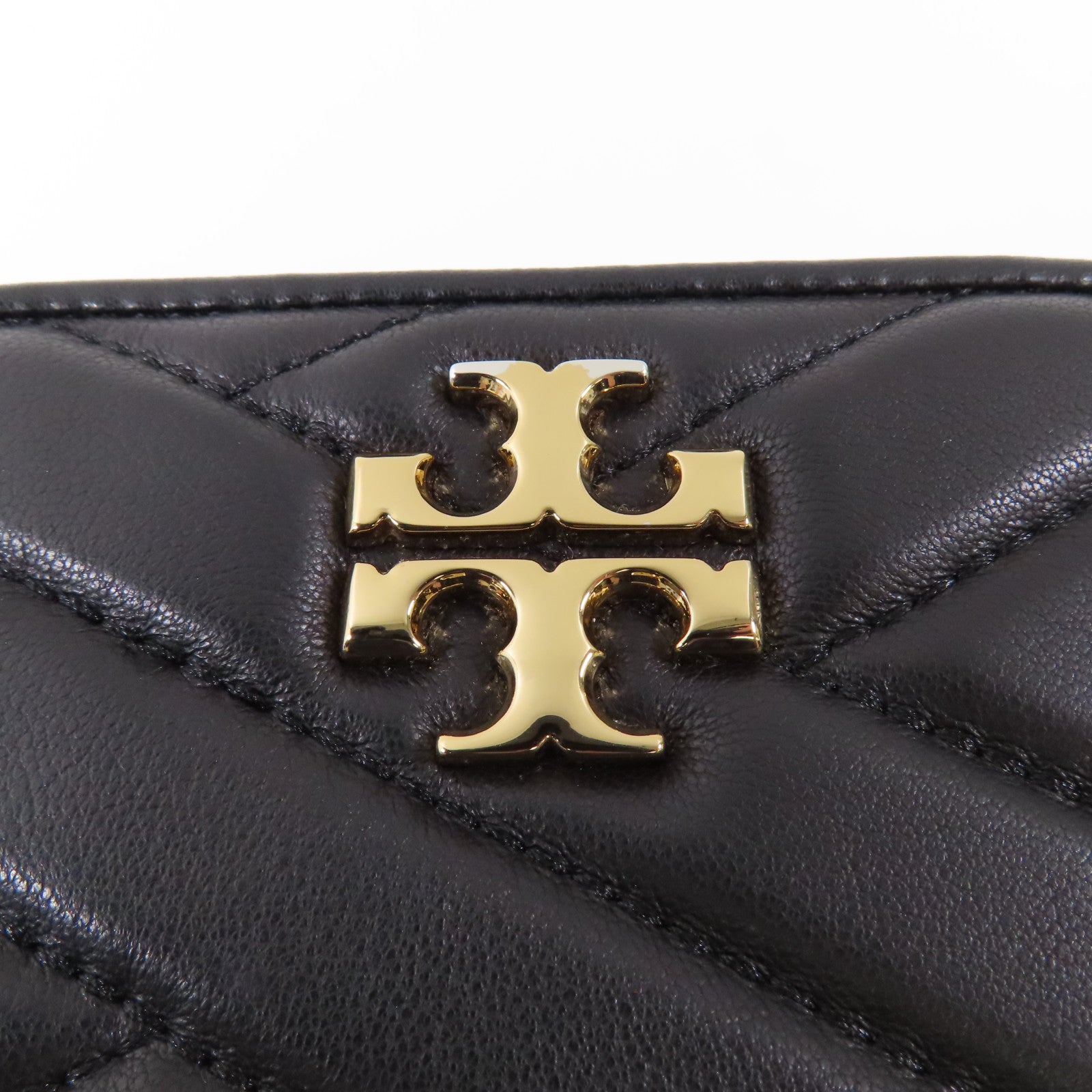 Tory Burch 牛皮皮革Wallet金扣錢包黑色