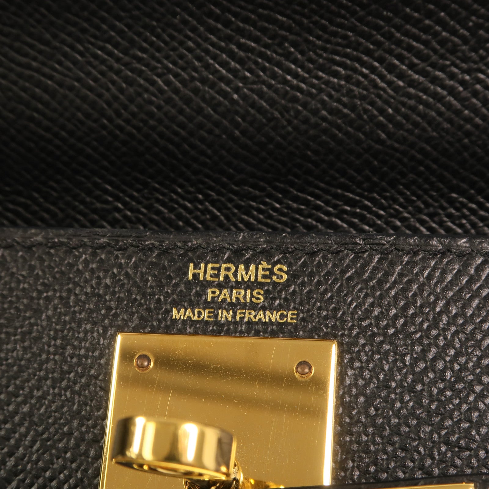 HERMES Epsom皮革Kelly 28手挽肩背兩用袋Noir