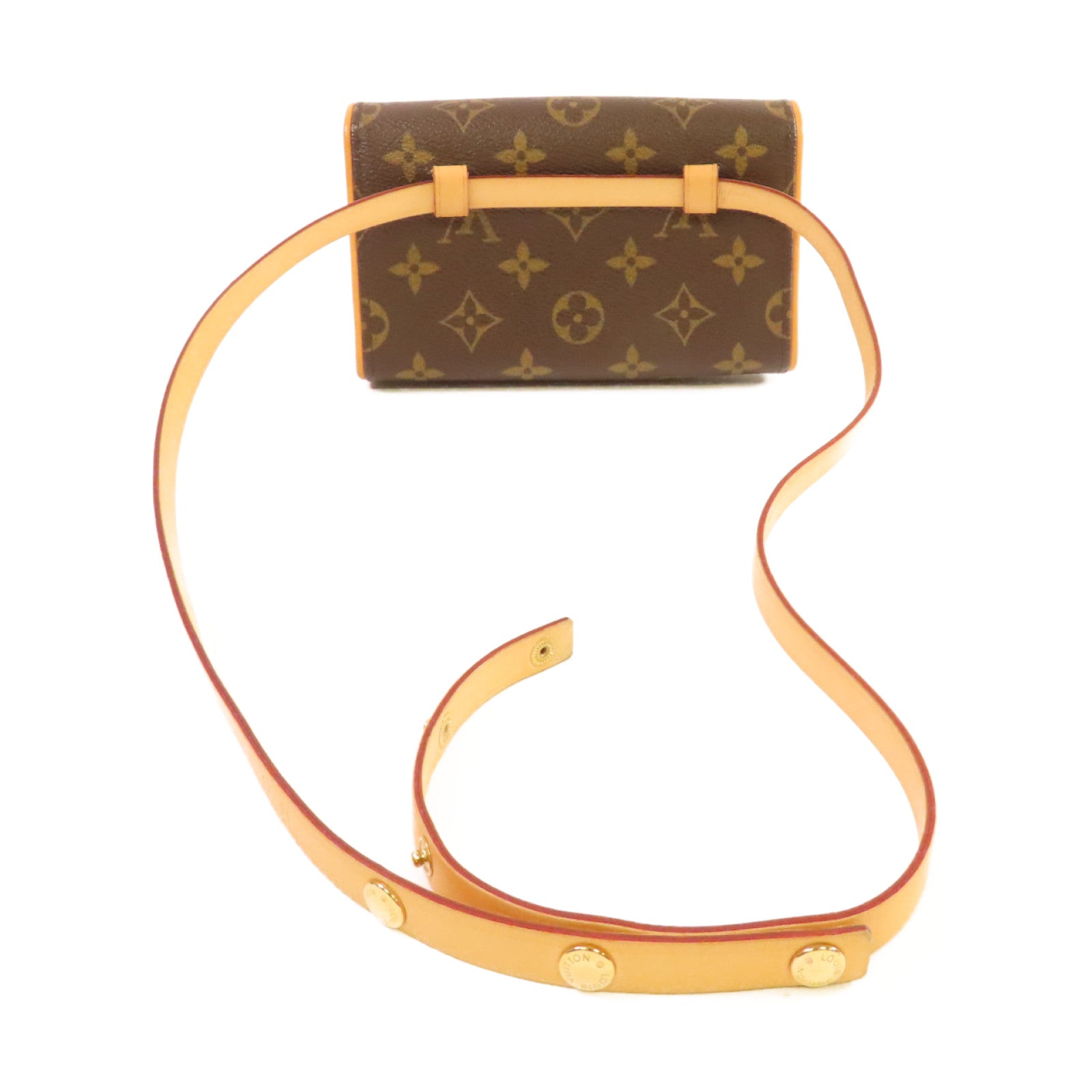LOUIS VUITTON Monogram Pochette Florentine Waist Bag金扣腰包啡色