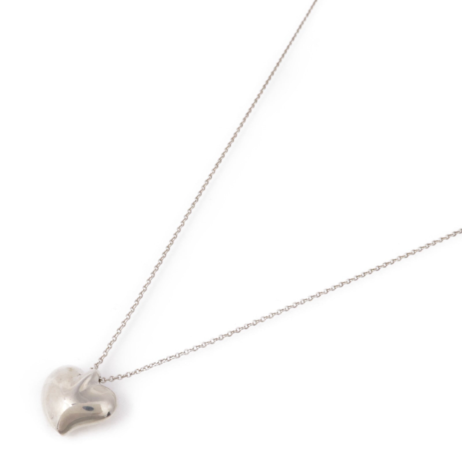 TIFFANY＆CO【激減優惠】 925純銀Curved Heart Necklace項鍊