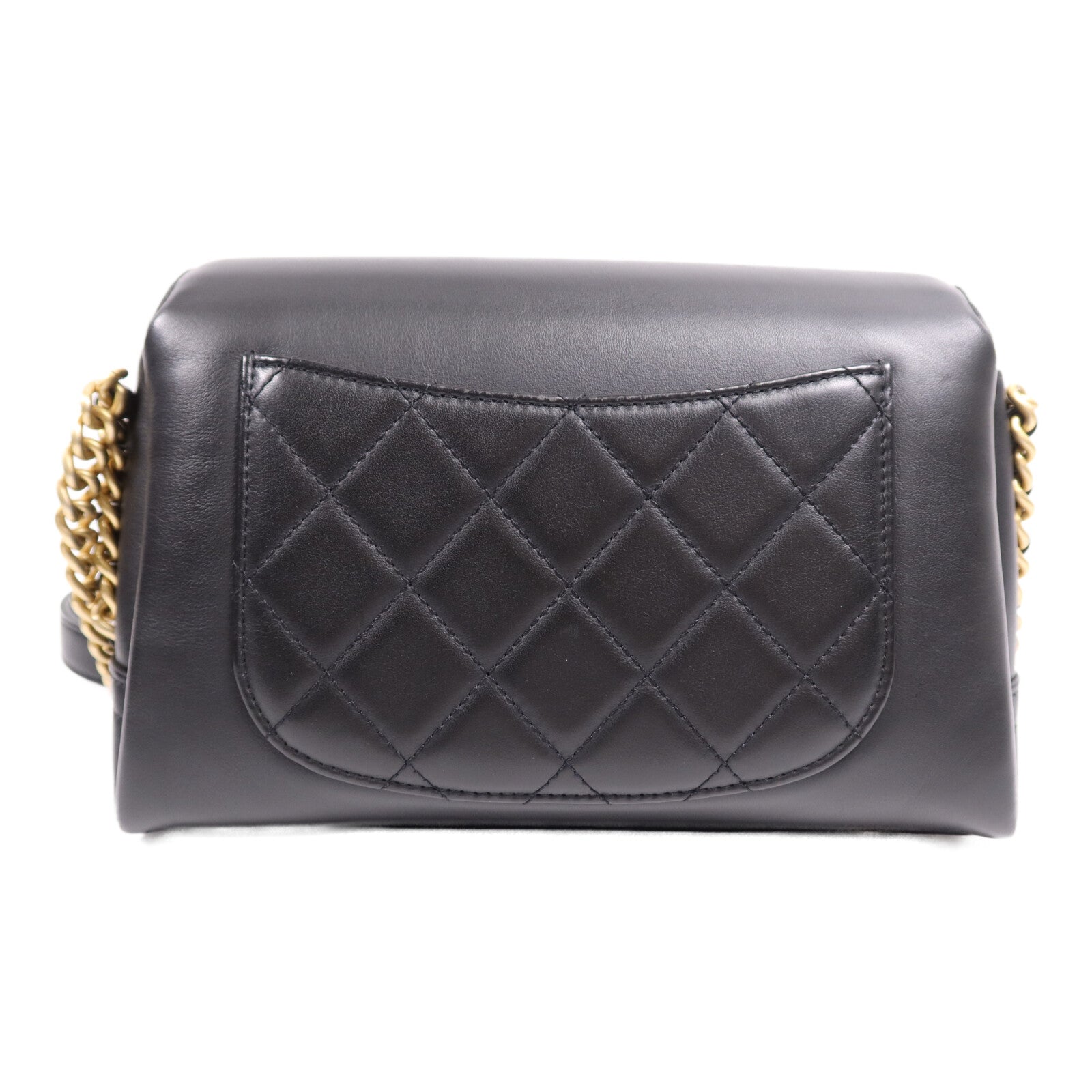 CHANEL 牛皮皮革Chain Shoulder Bag金扣鏈帶肩背袋