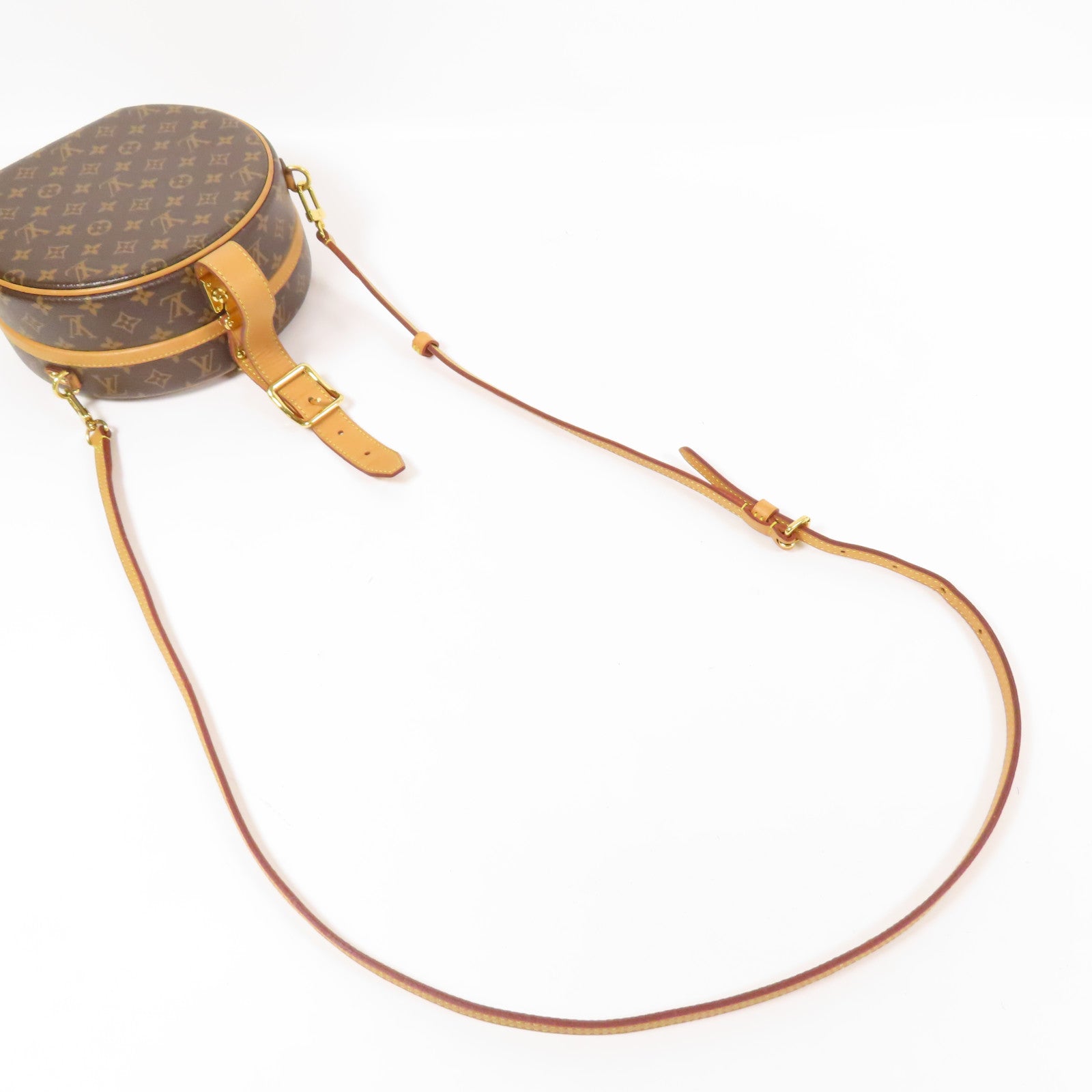 LOUIS VUITTON Monogram Petite Boite Chapeau金扣手挽肩背兩用袋