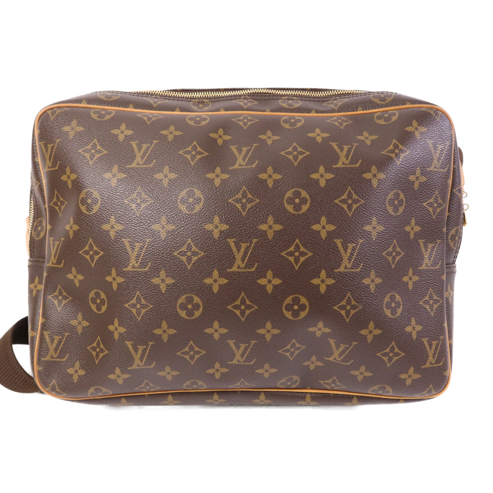 LOUIS VUITTON Monogram Reporter GM金扣肩背袋