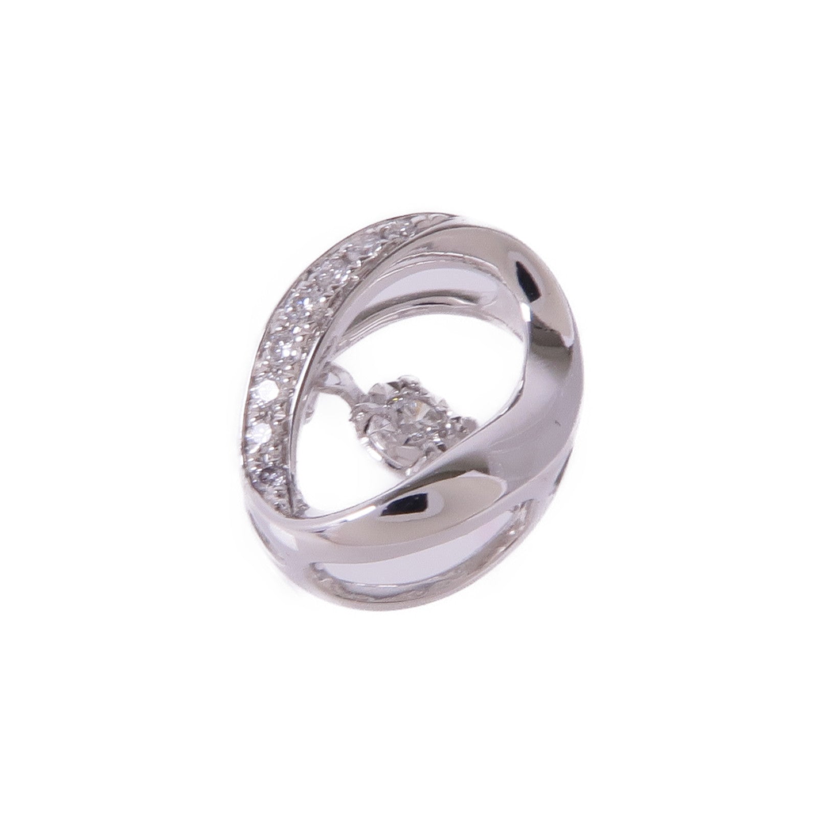 JEWELRY 18K白金Diamond Pendent Top鑽石吊墜