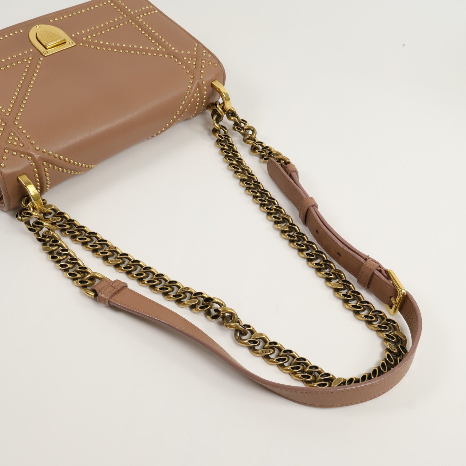 Dior 牛皮皮革Shoulder Bag鏈帶肩背袋