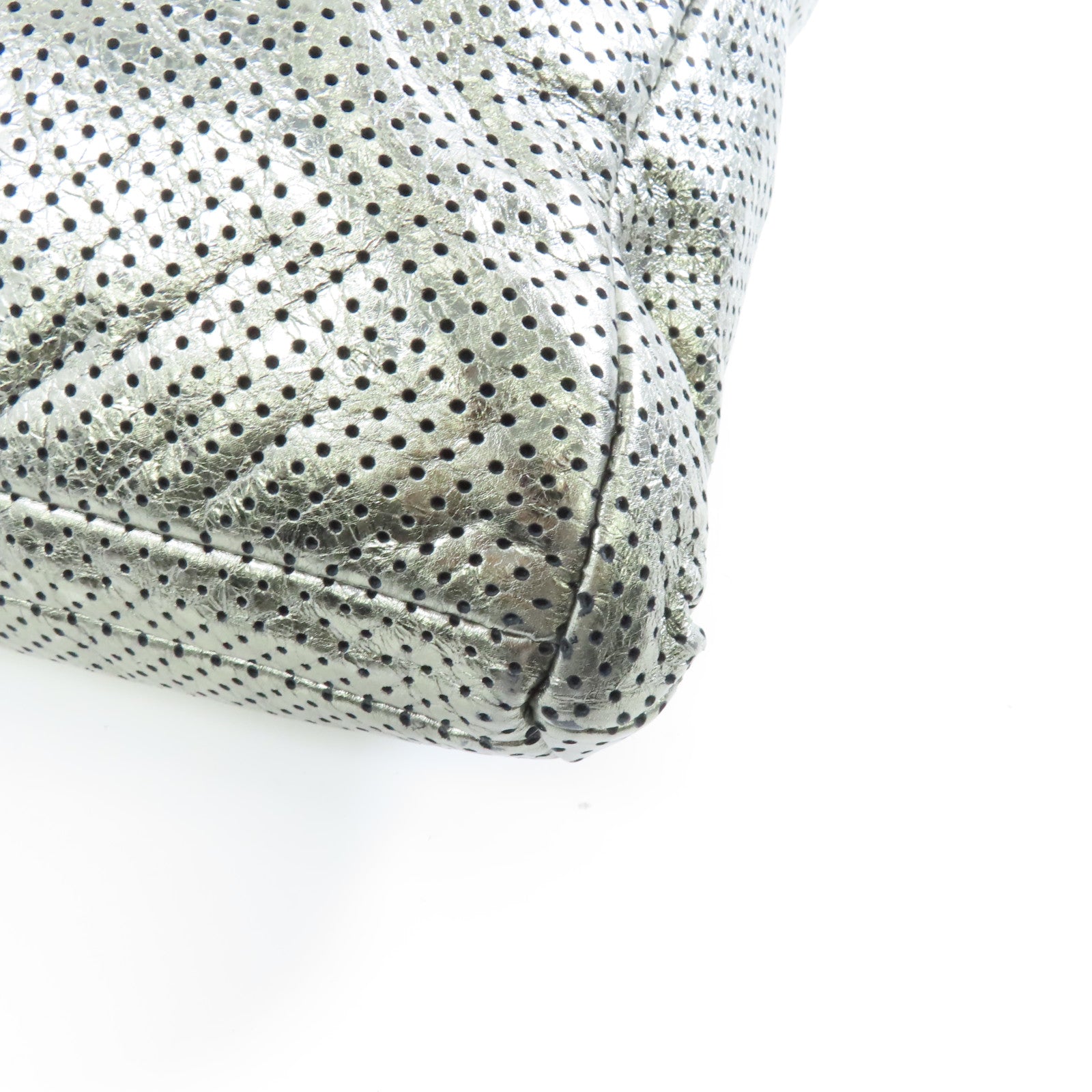 CHANEL 【激減優惠】牛皮皮革Chain Shoulder Bag金扣/銀扣鏈帶肩背袋綠色