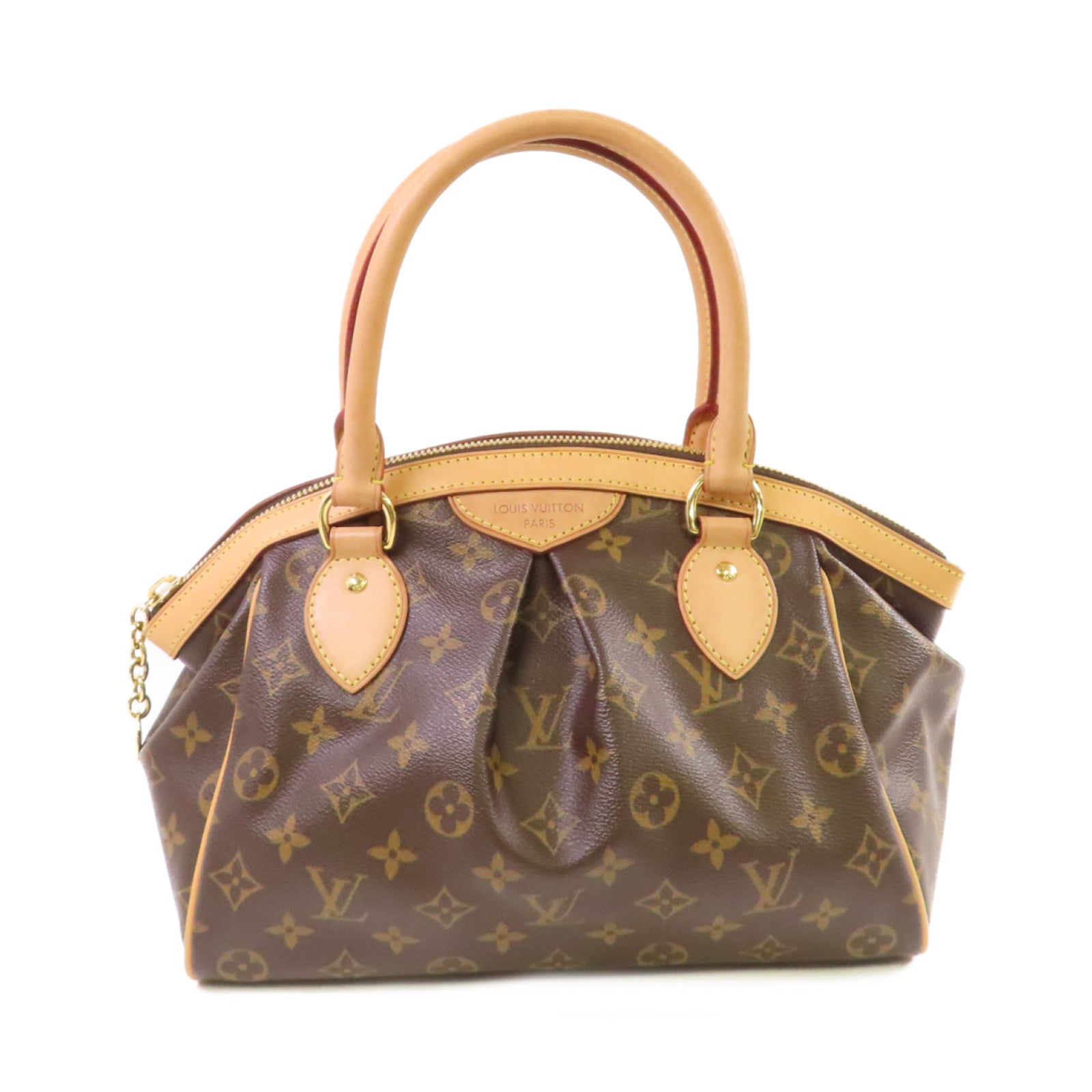LOUIS VUITTON Monogram Tivoli PM Hand Bag金扣手挽袋啡色