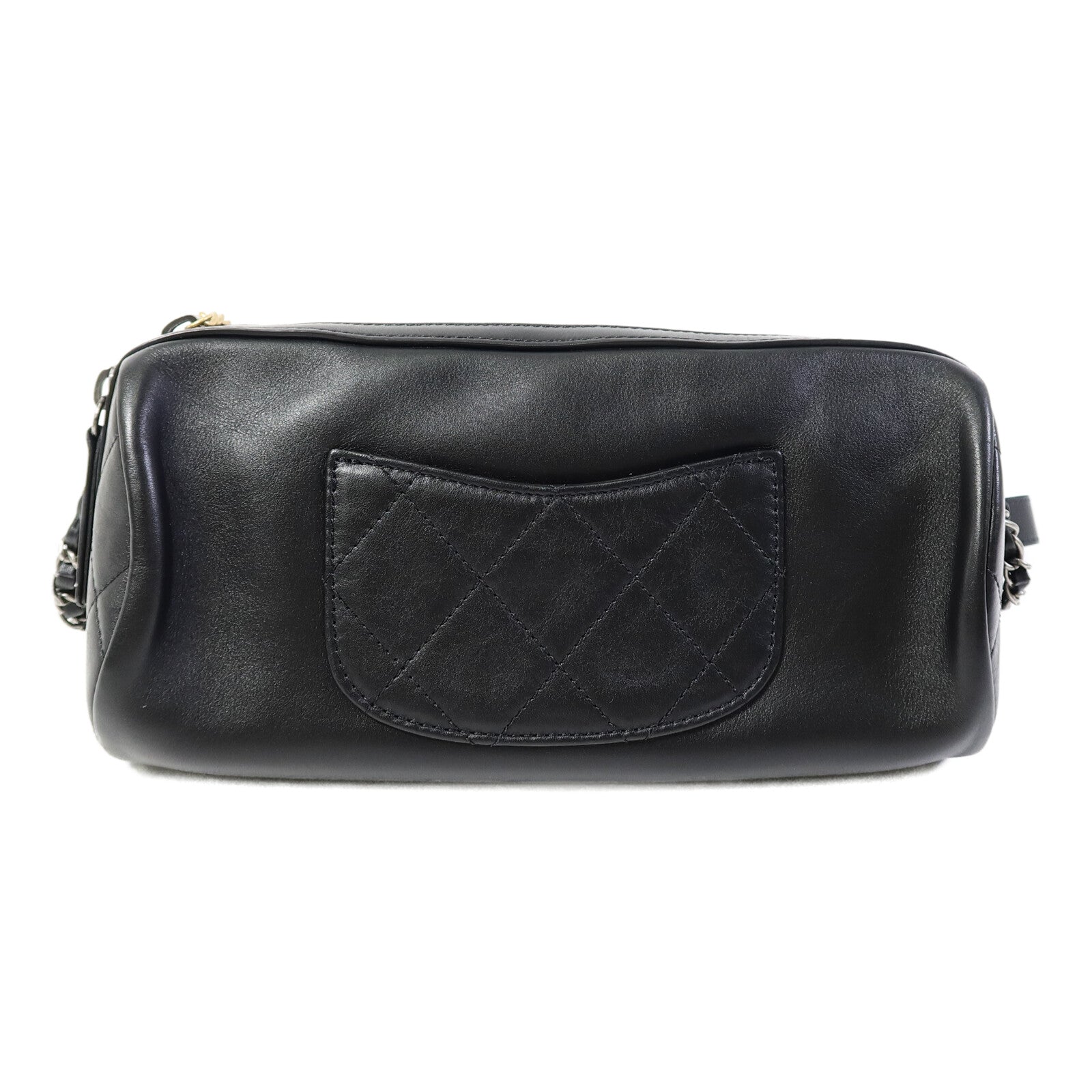 CHANEL 牛皮皮革Bowling Chain Shoulder鏈帶肩背袋