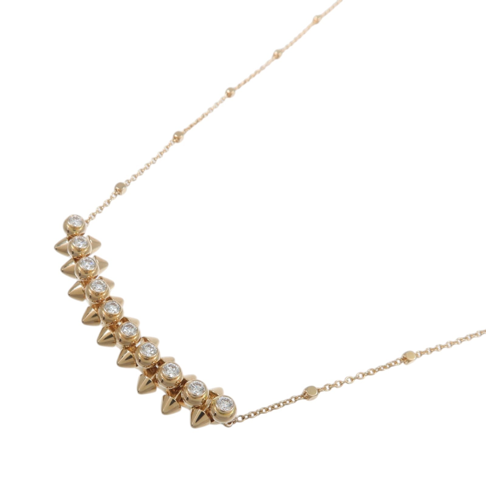 CARTIER 18K玫瑰金Clash De Cartier鑽石項鍊